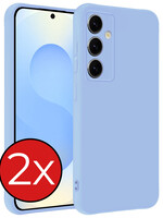 BTH BTH Samsung Galaxy S25 FE Hoesje Siliconen - Lichtblauw - 2 PACK