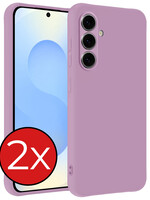 BTH BTH Samsung Galaxy S25 FE Hoesje Siliconen - Lila - 2 PACK