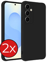 BTH BTH Samsung Galaxy S25 FE Hoesje Siliconen - Zwart - 2 PACK