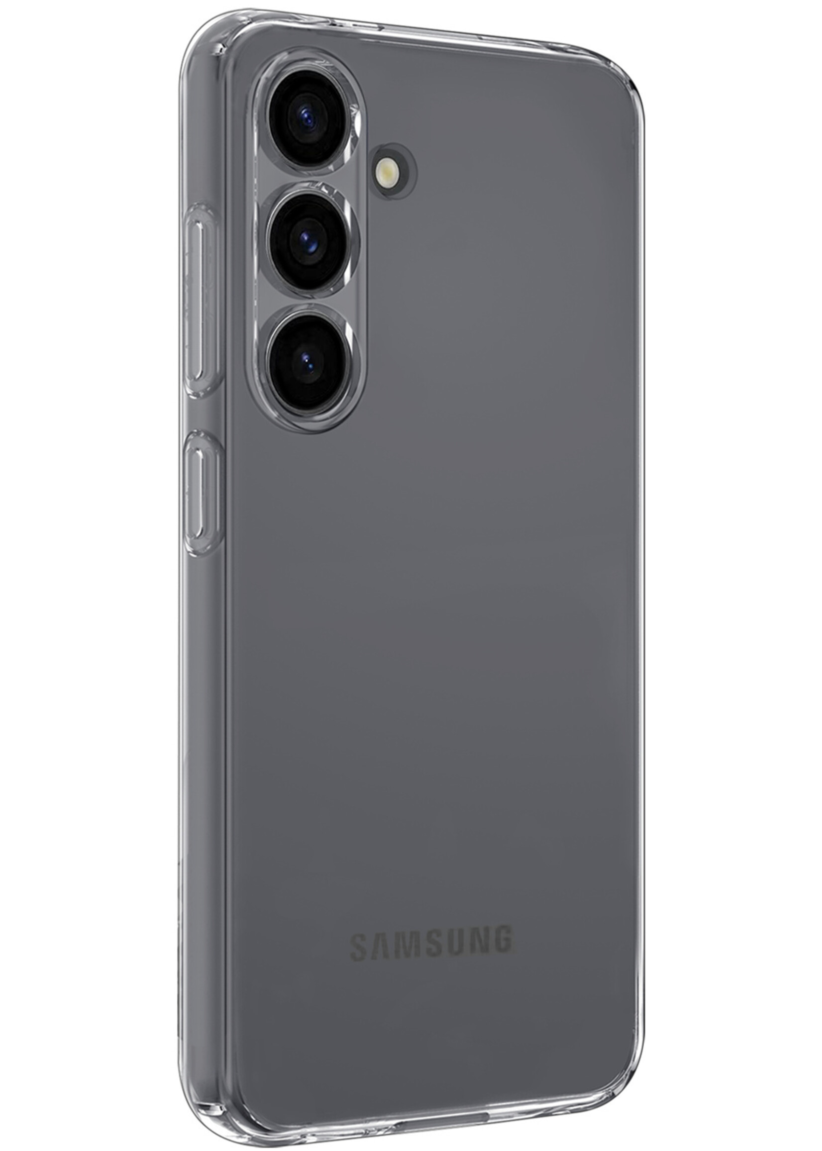 BTH BTH Samsung Galaxy S25 FE Hoesje Siliconen Met Screenprotector - Transparant
