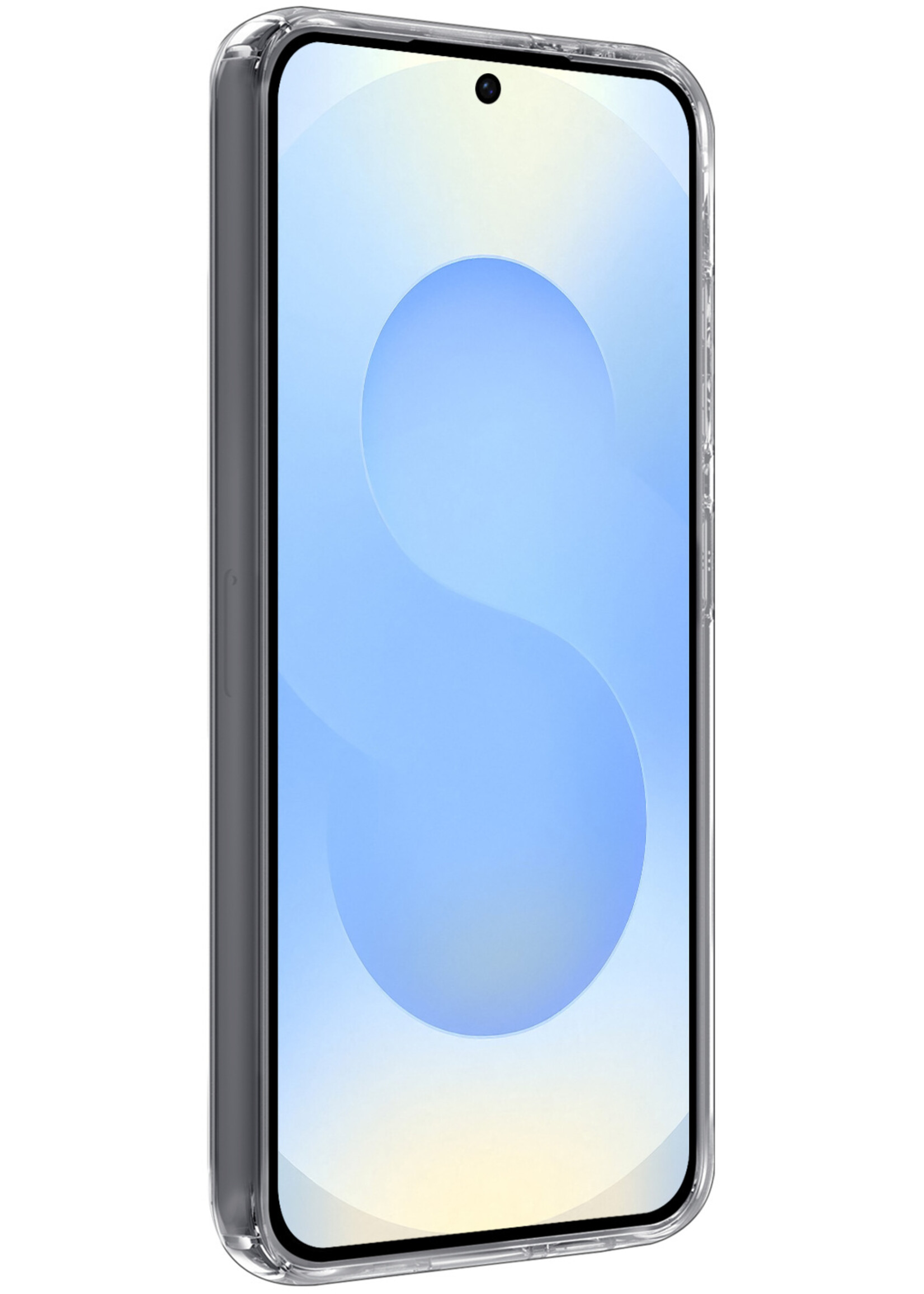 BTH BTH Samsung Galaxy S25 FE Hoesje Siliconen Met 2x Screenprotector - Transparant
