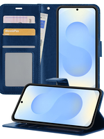 BTH BTH Samsung Galaxy S25 FE Hoesje Bookcase - Donkerblauw