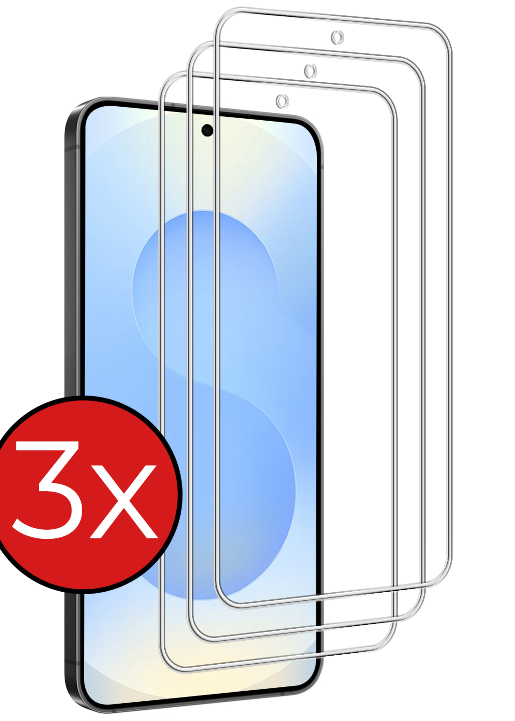 BTH BTH Samsung Galaxy S25 FE Screenprotector Glas - 3 PACK