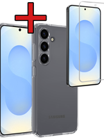 BTH BTH Samsung Galaxy S25 FE Hoesje Siliconen Met Screenprotector - Transparant