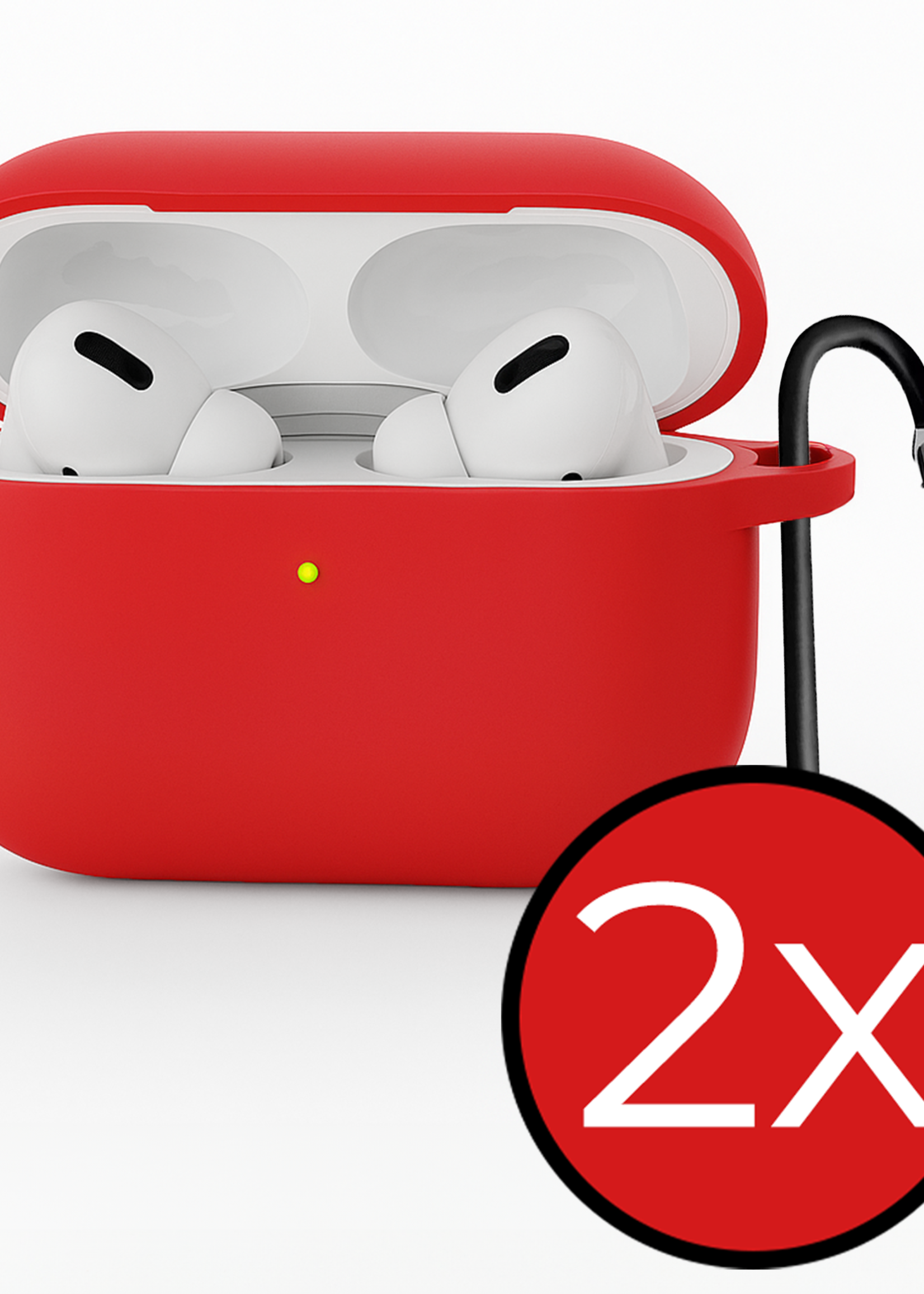 BTH BTH AirPods Pro 3 Hoesje - Rood - 2 PACK