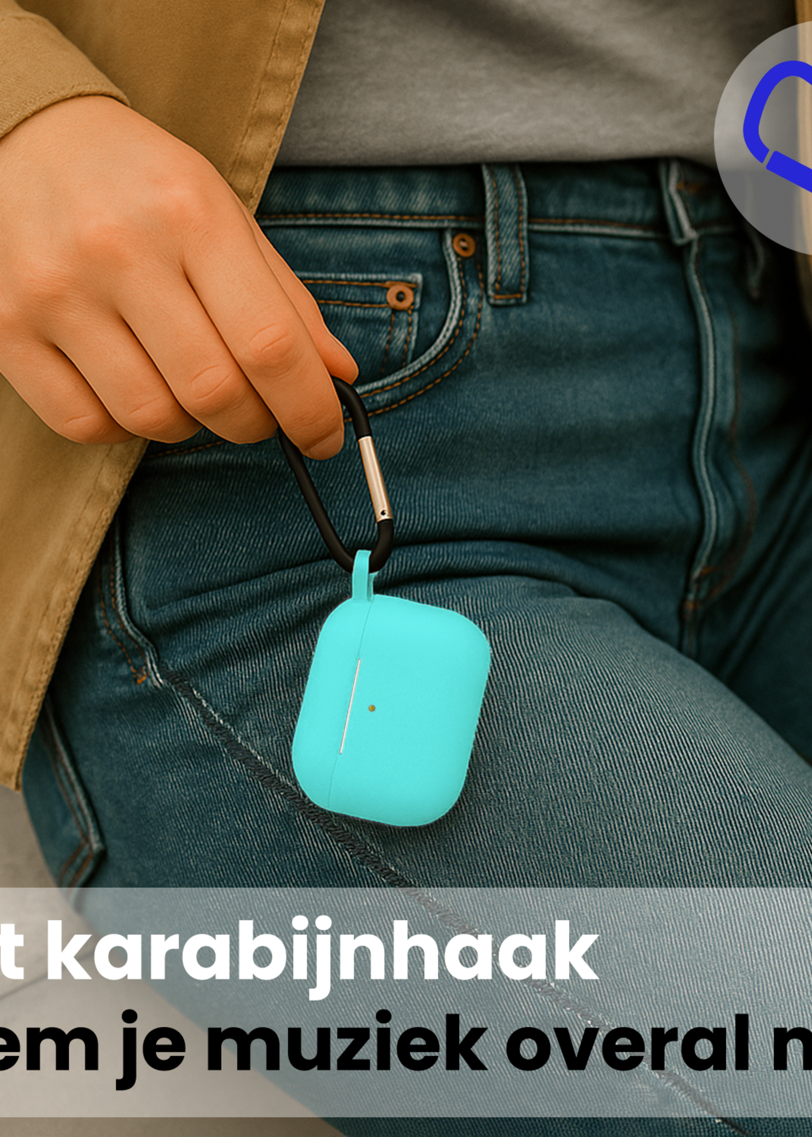 BTH BTH AirPods Pro 3 Hoesje - Mintgroen - 2 PACK