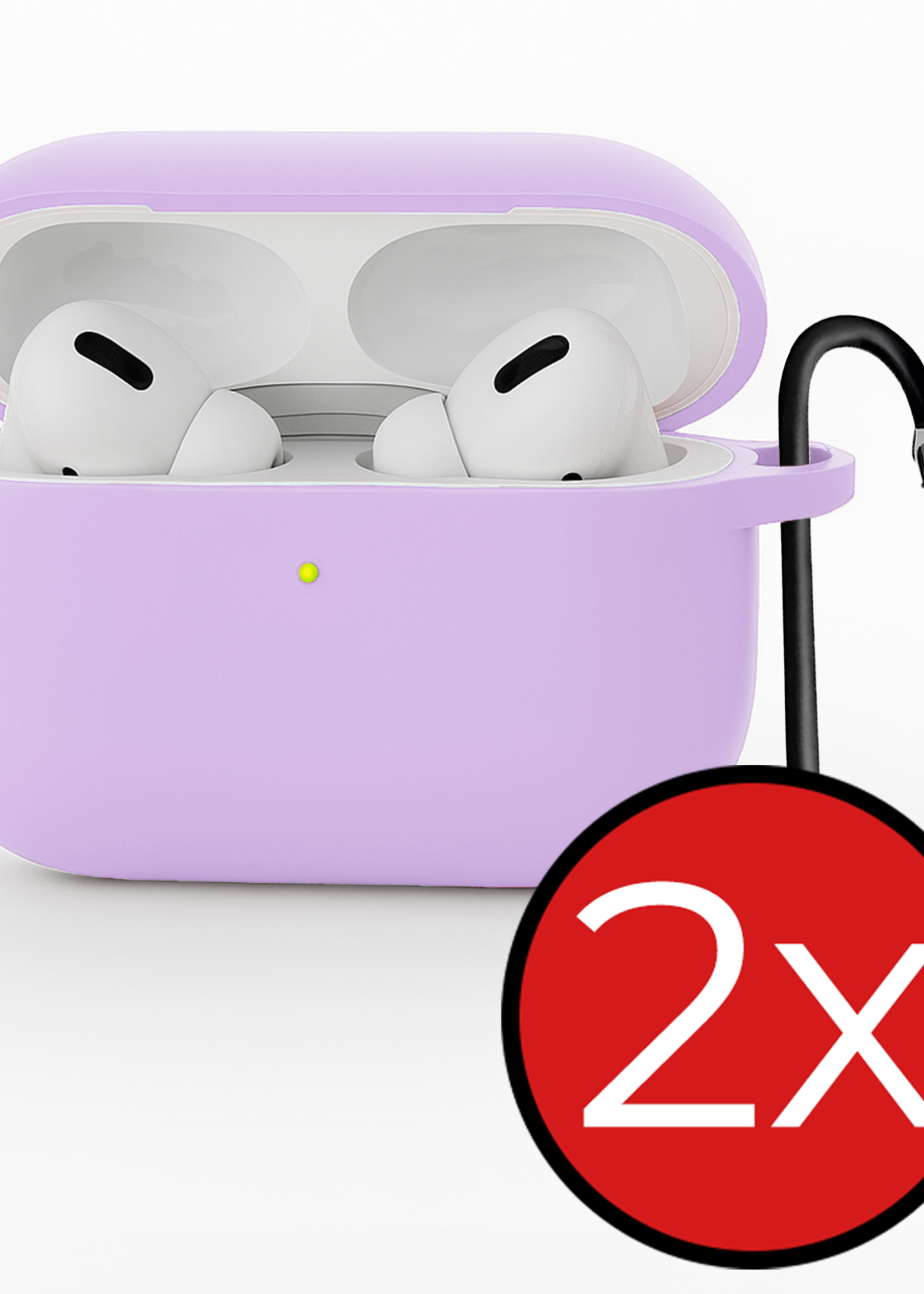 BTH BTH AirPods Pro 3 Hoesje - Lila - 2 PACK