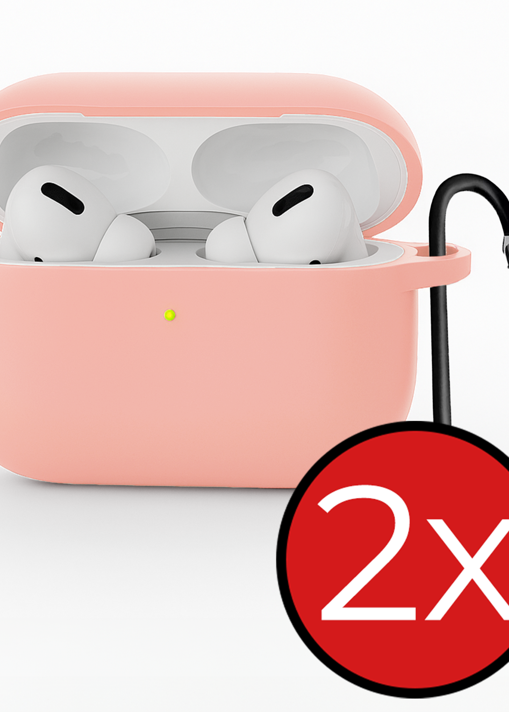 BTH BTH AirPods Pro 3 Hoesje - Lichtroze - 2 PACK