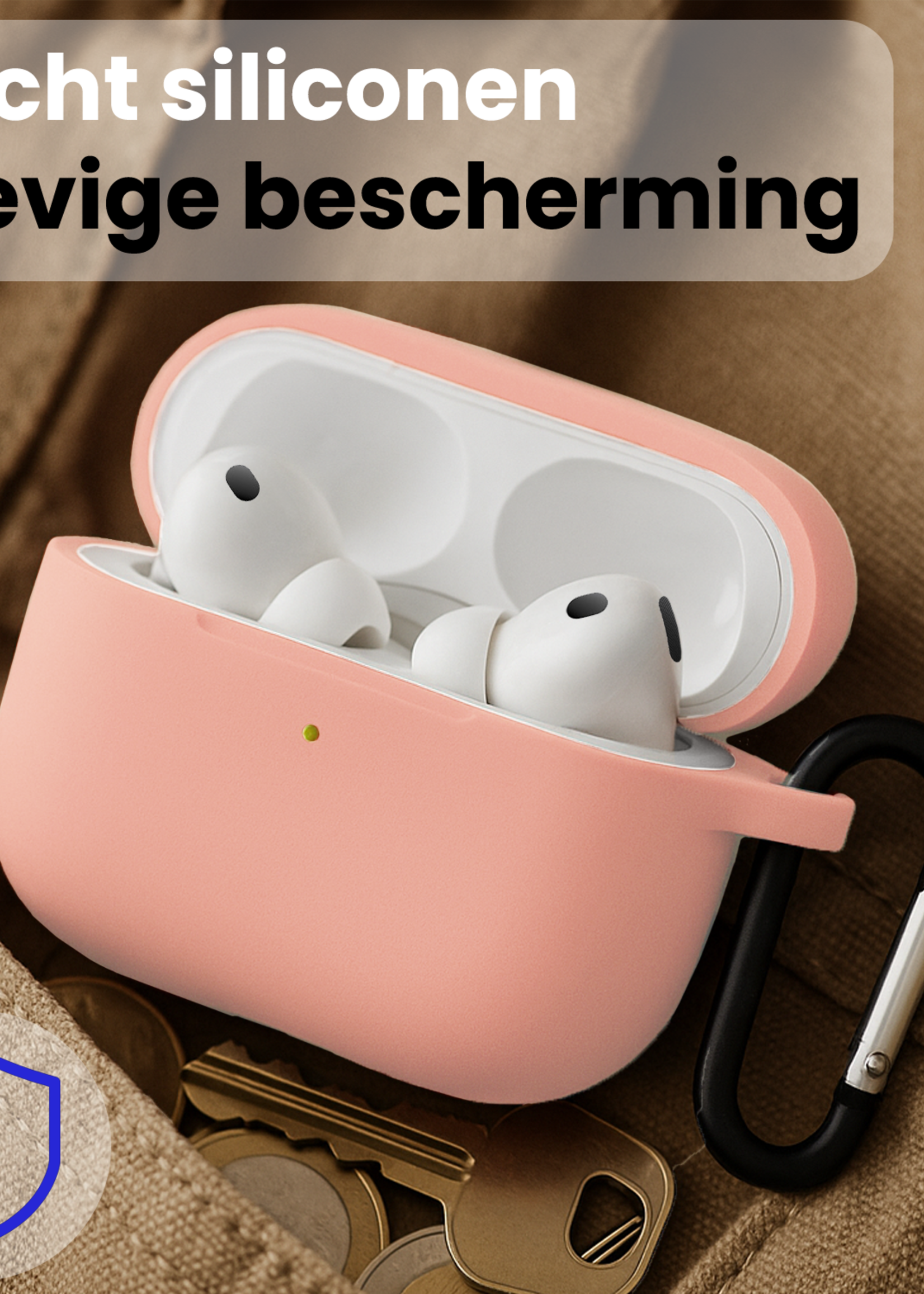 BTH BTH AirPods Pro 3 Hoesje - Lichtroze - 2 PACK