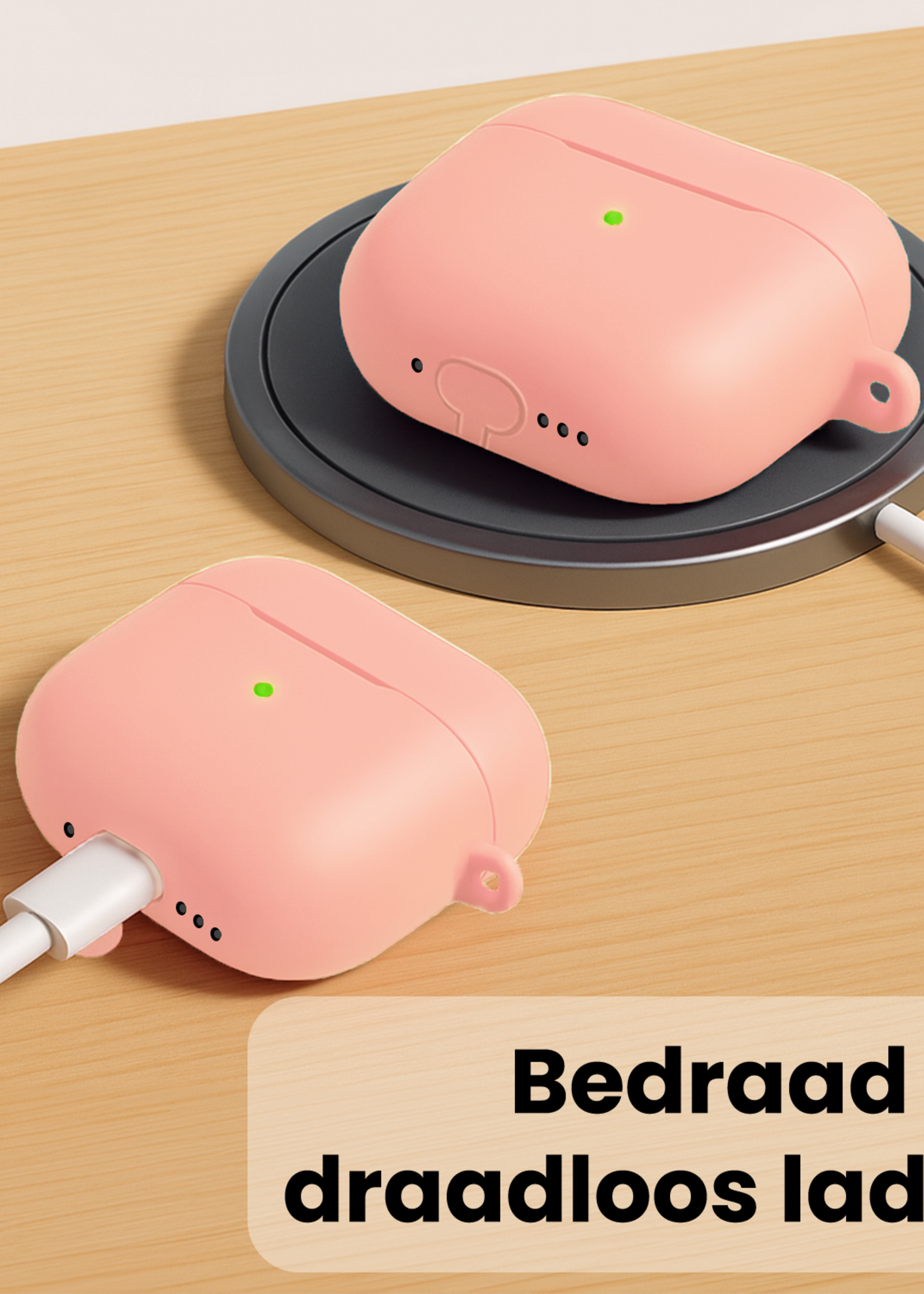 BTH BTH AirPods Pro 3 Hoesje - Lichtroze - 2 PACK