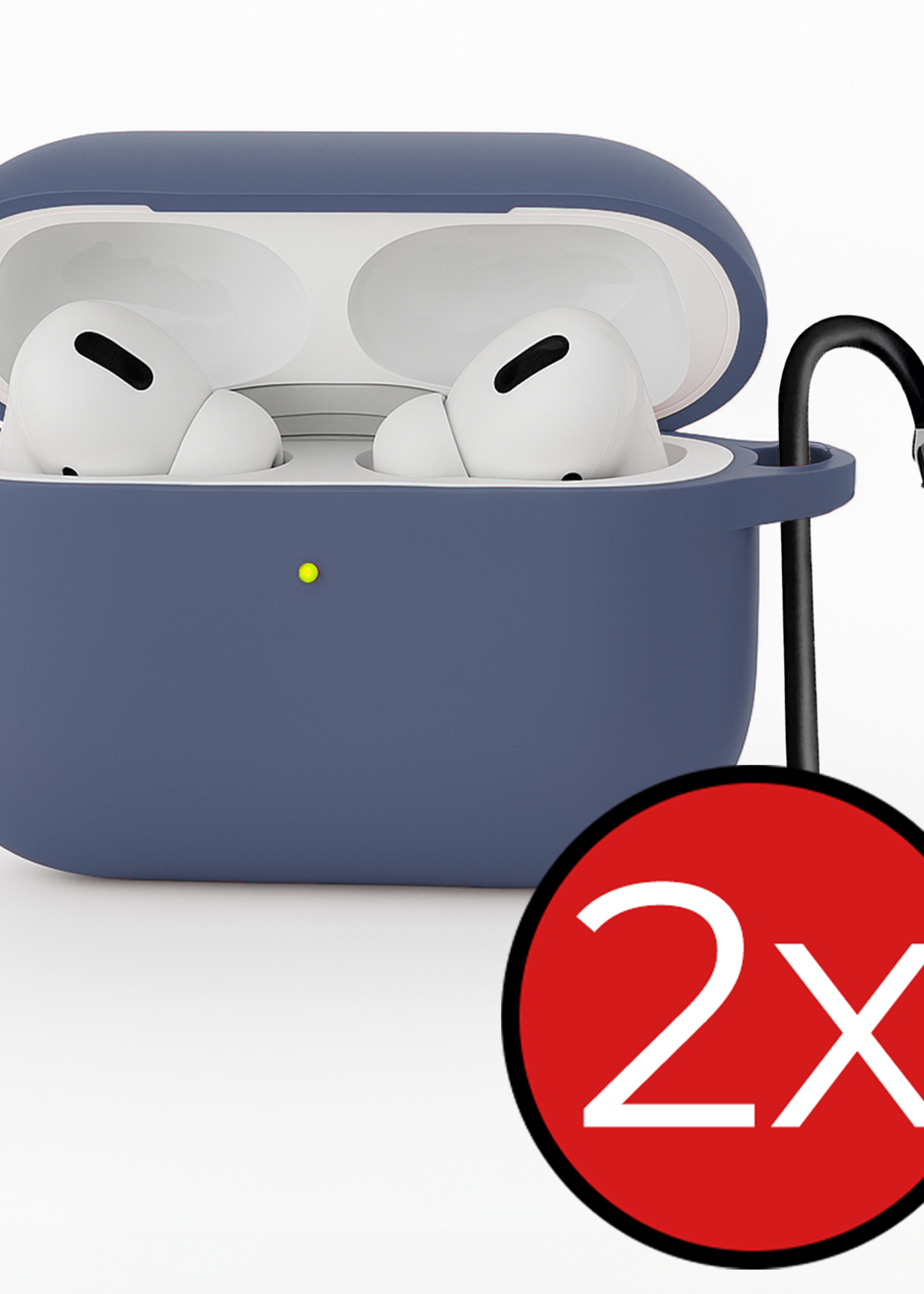 BTH BTH AirPods Pro 3 Hoesje - Grijsblauw - 2 PACK
