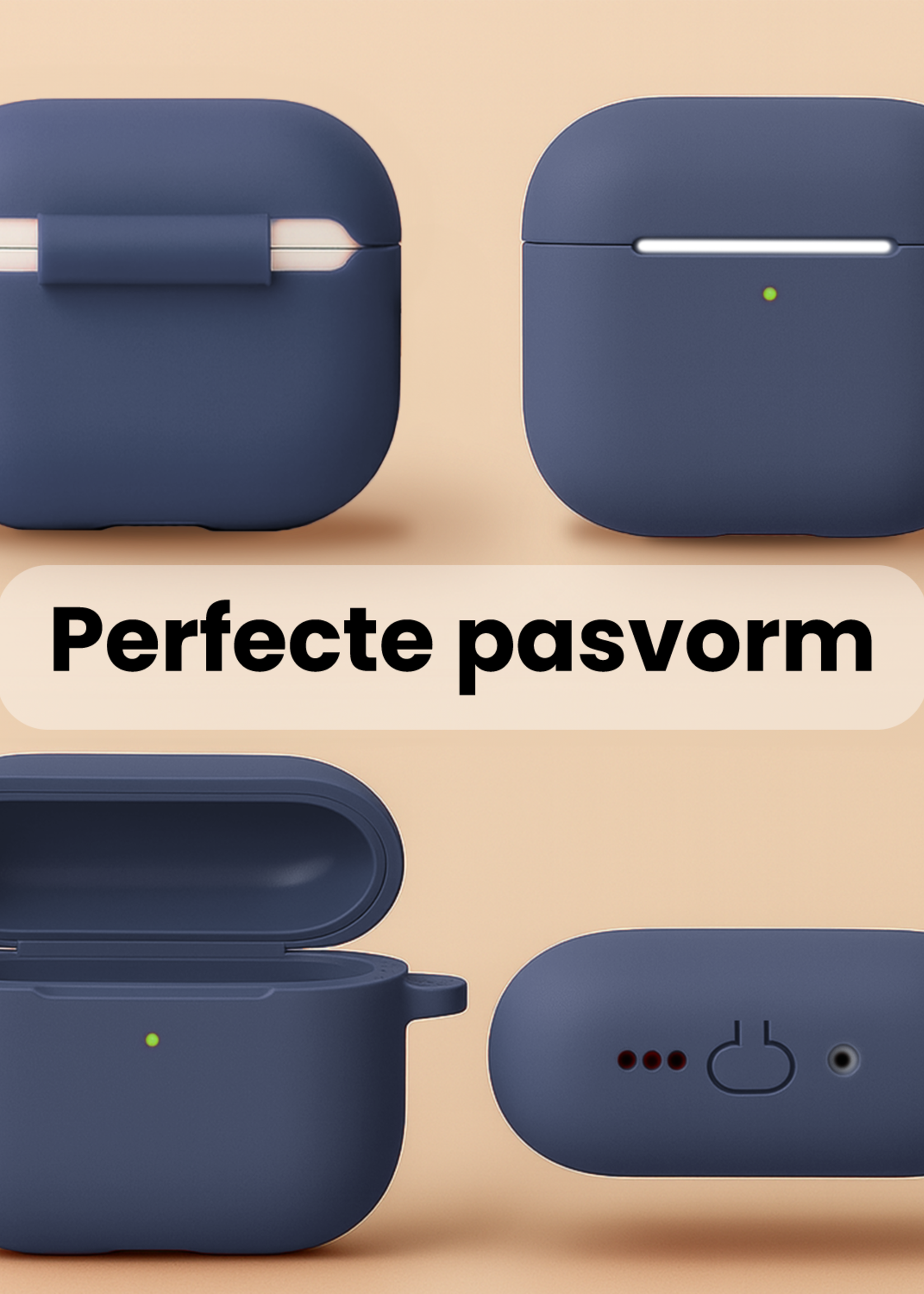 BTH BTH AirPods Pro 3 Hoesje - Grijsblauw - 2 PACK