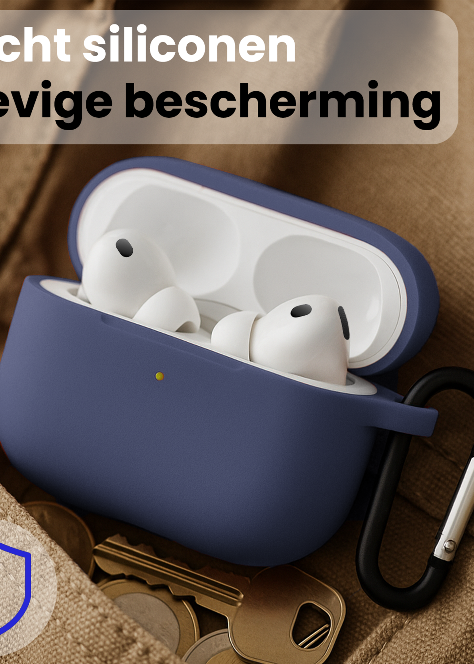 BTH BTH AirPods Pro 3 Hoesje - Grijsblauw - 2 PACK