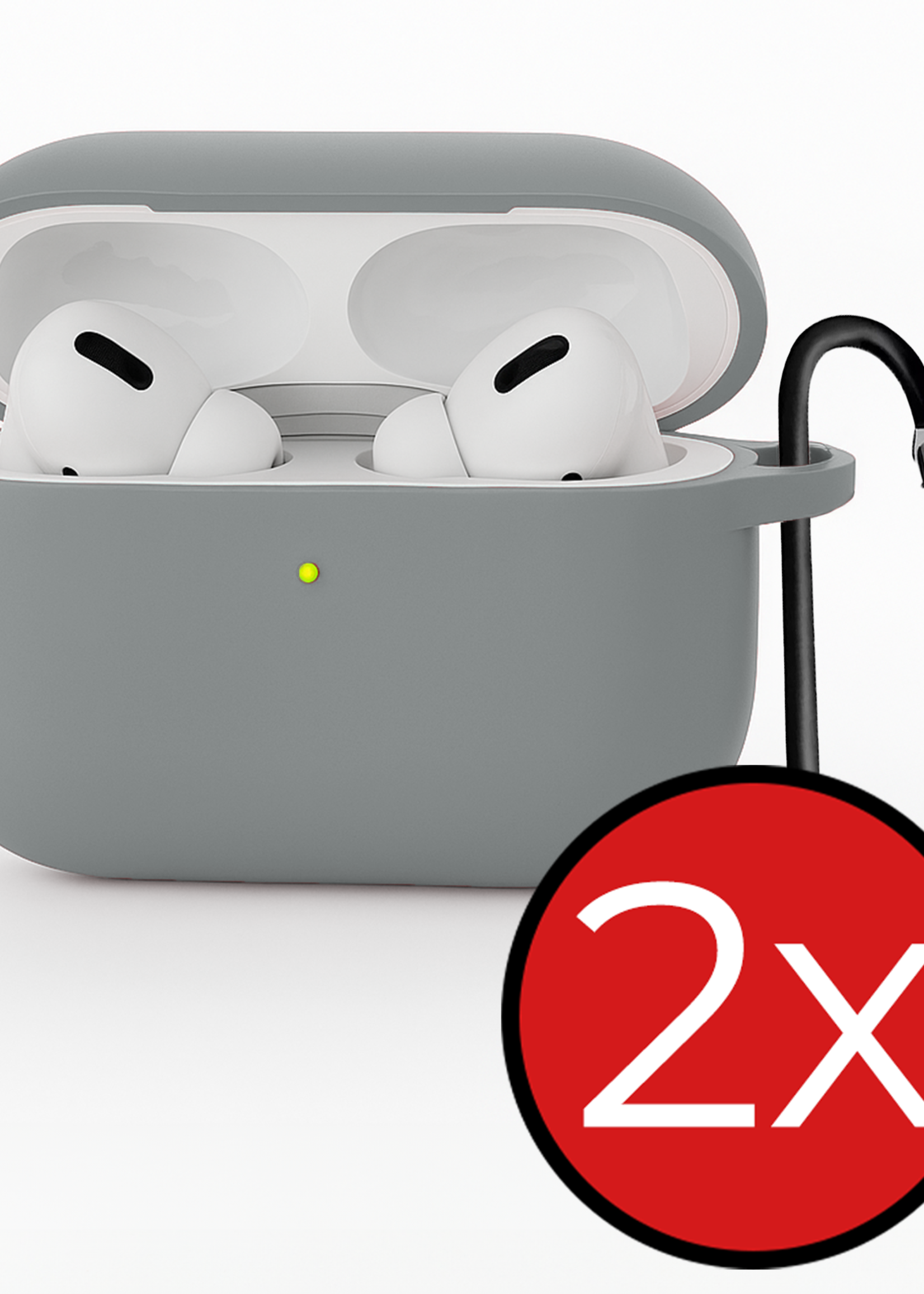 BTH BTH AirPods Pro 3 Hoesje - Grijs - 2 PACK