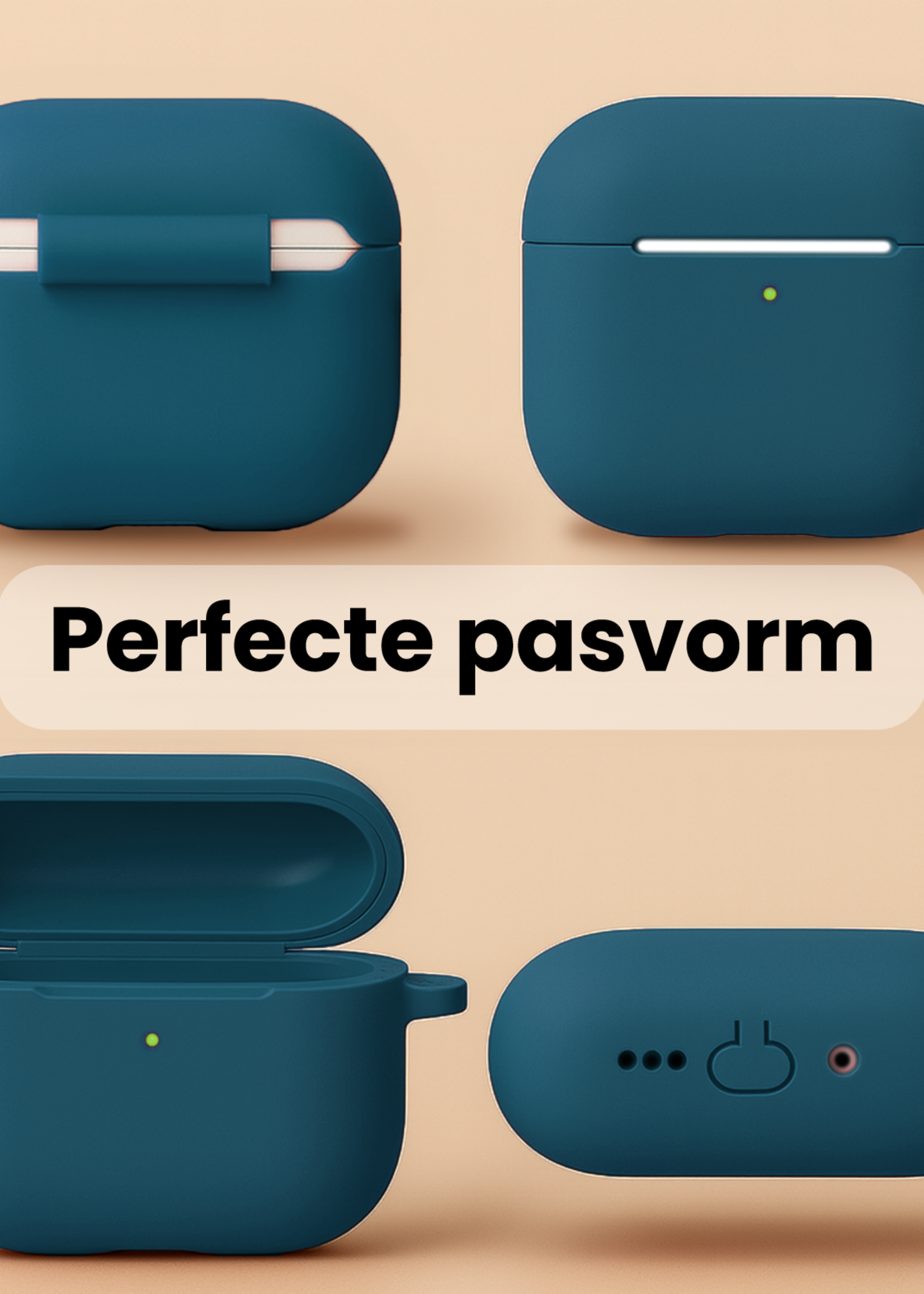 BTH BTH AirPods Pro 3 Hoesje - Donkerblauw - 2 PACK