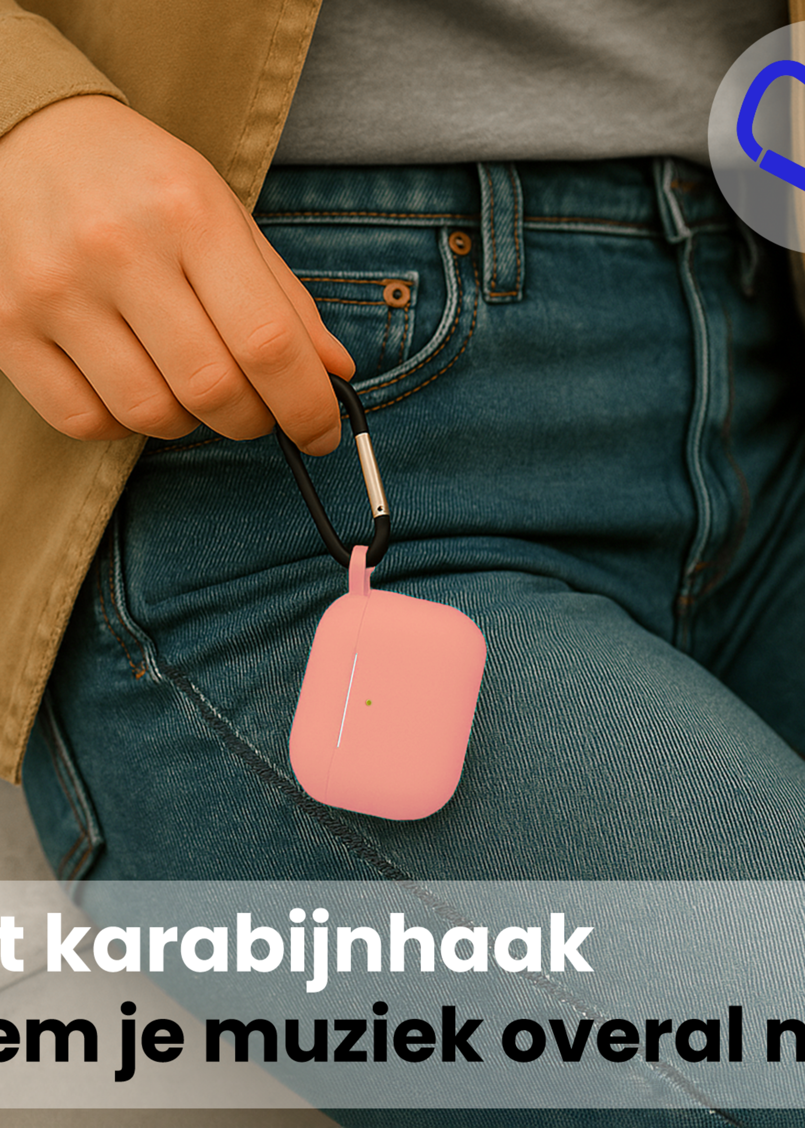 BTH BTH AirPods Pro 3 Hoesje - Lichtroze