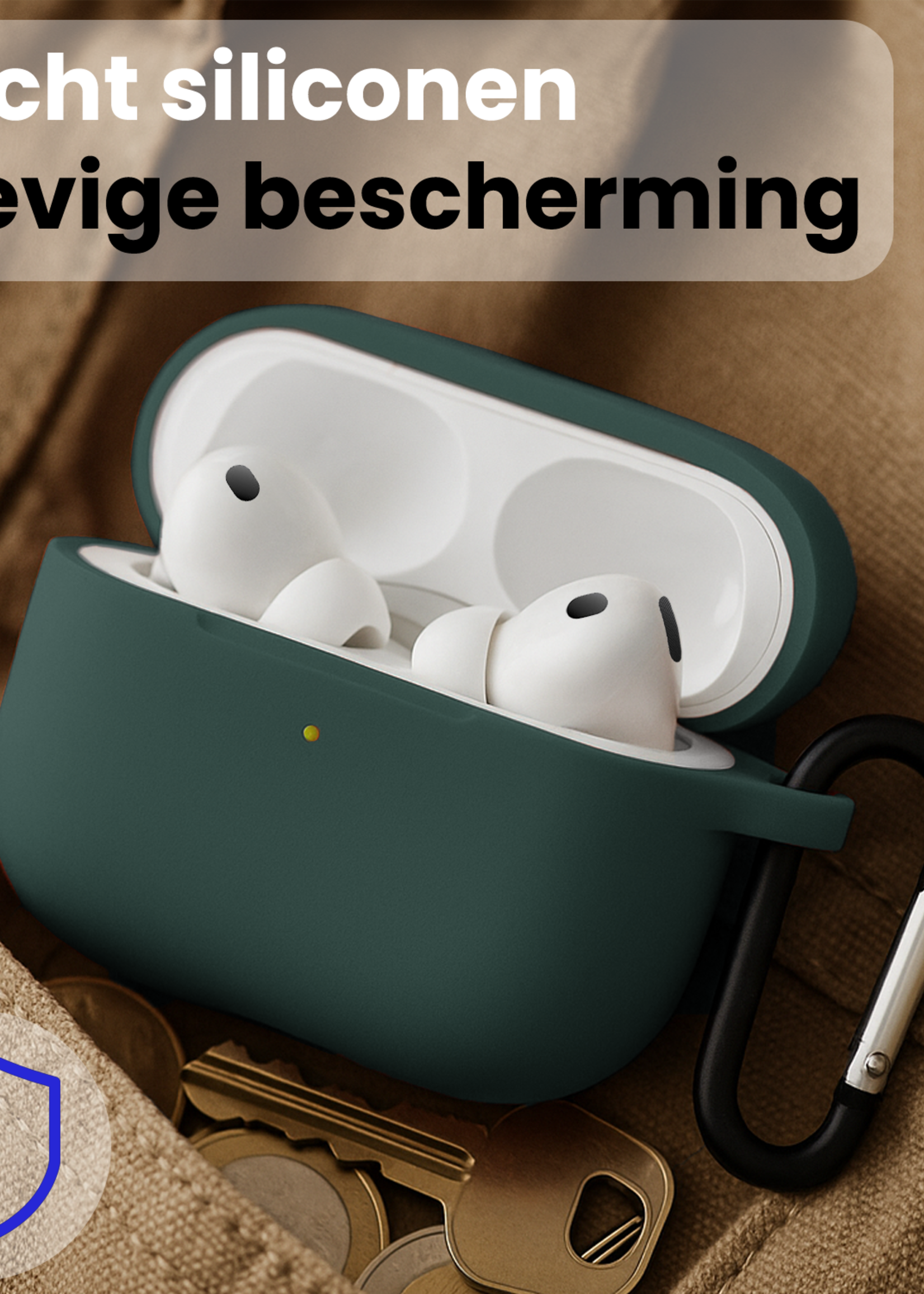 BTH BTH AirPods Pro 3 Hoesje - Donkergroen
