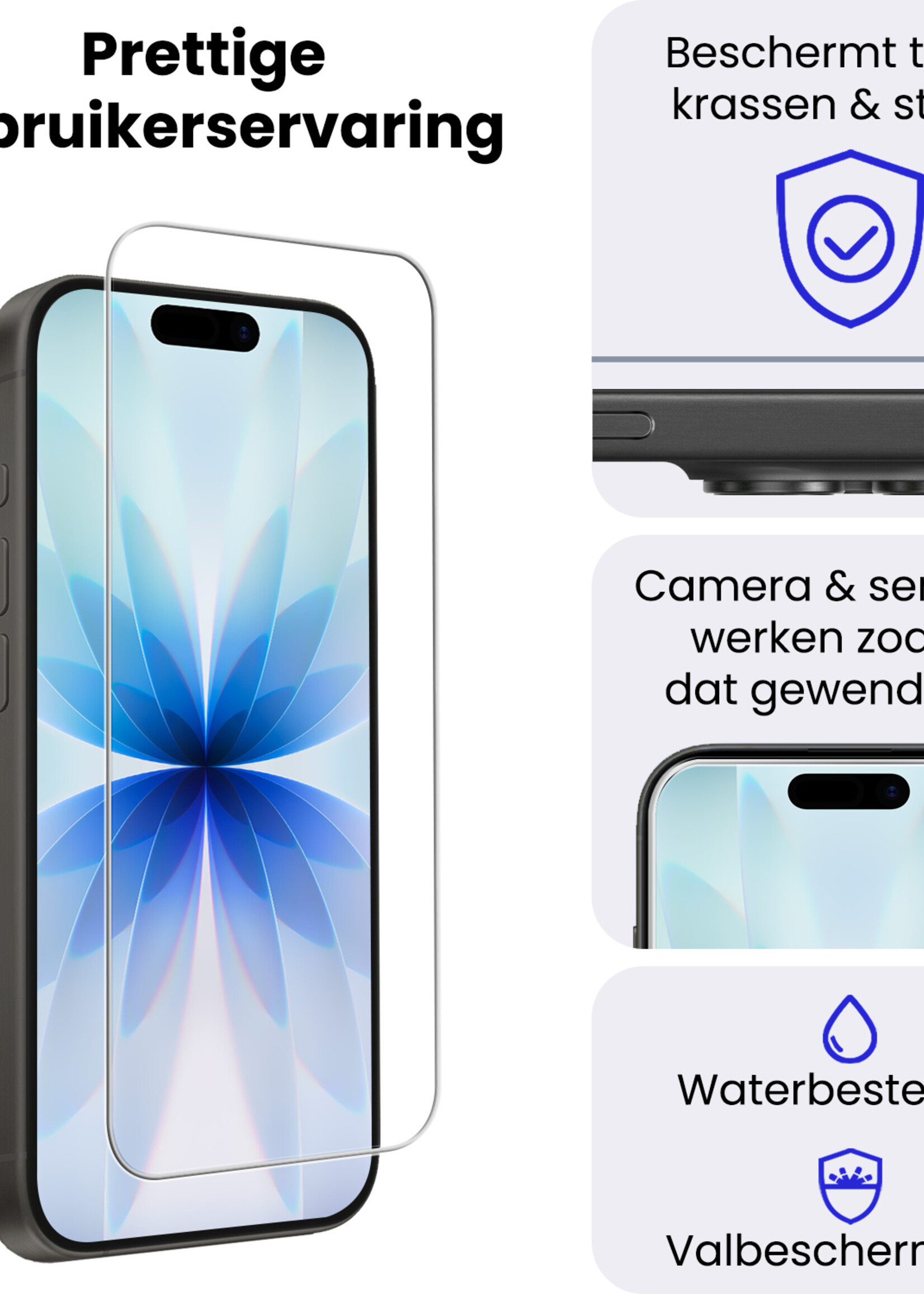 BTH BTH iPhone 17 Screenprotector Glas Met Dichte Notch
