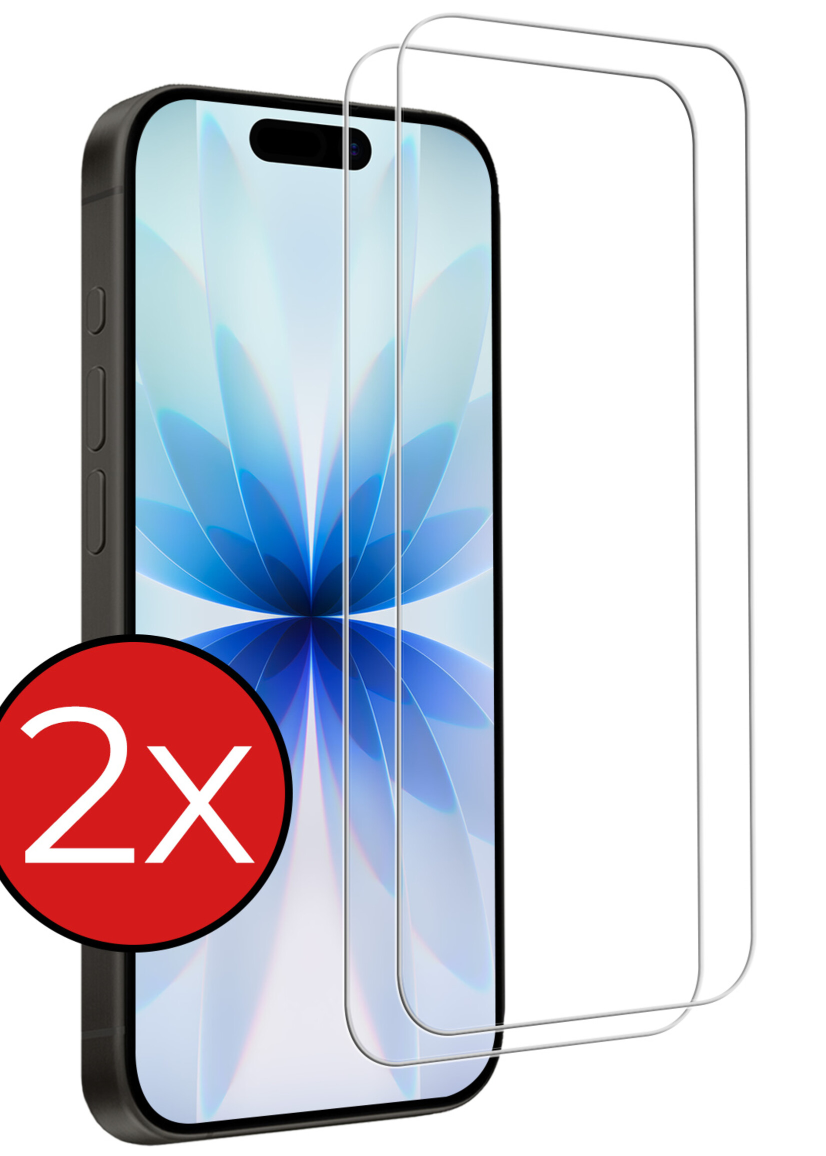 BTH BTH iPhone 17 Screenprotector Glas Met Dichte Notch - 2 PACK