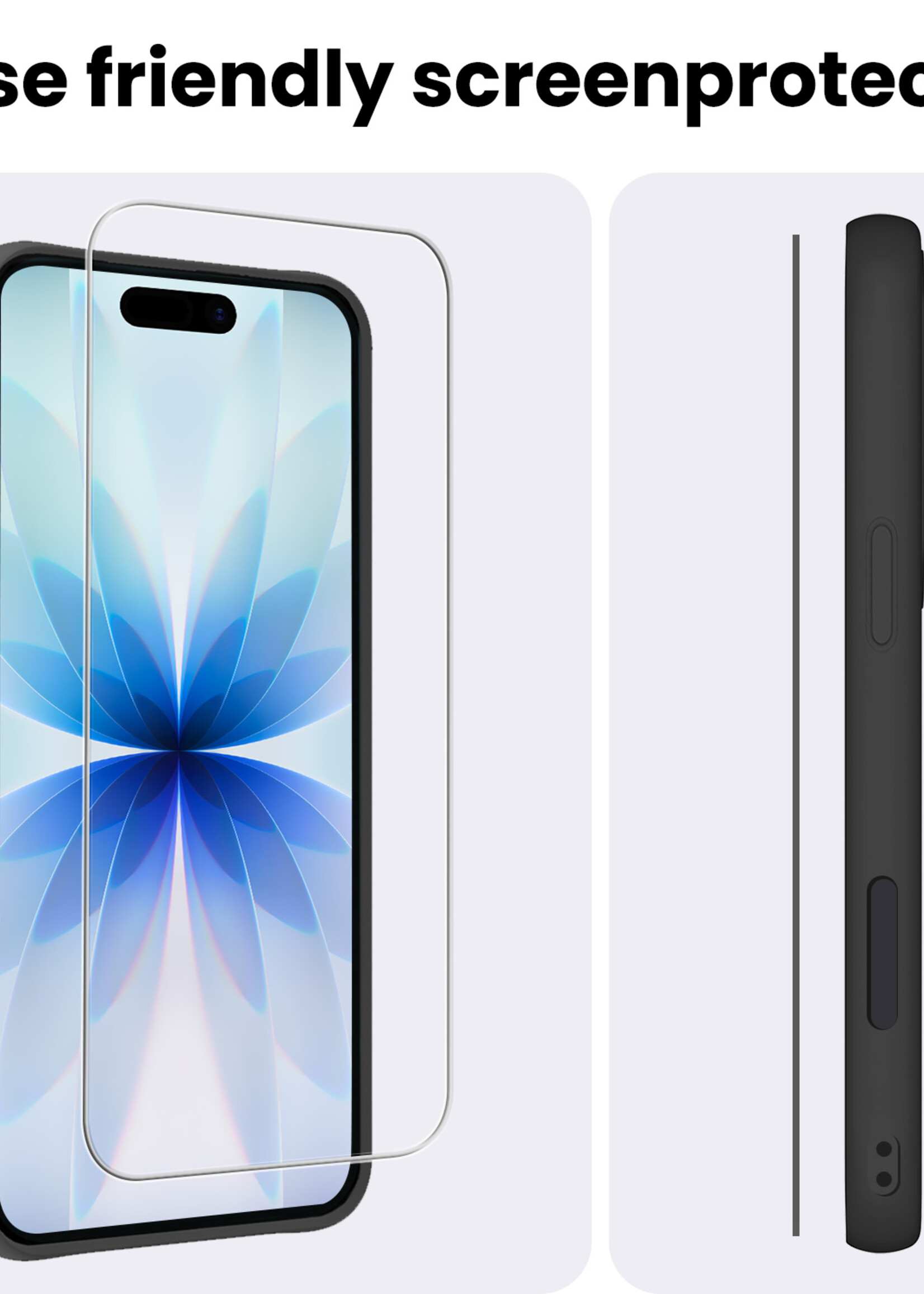 BTH BTH iPhone 17 Screenprotector Glas Met Dichte Notch - 2 PACK