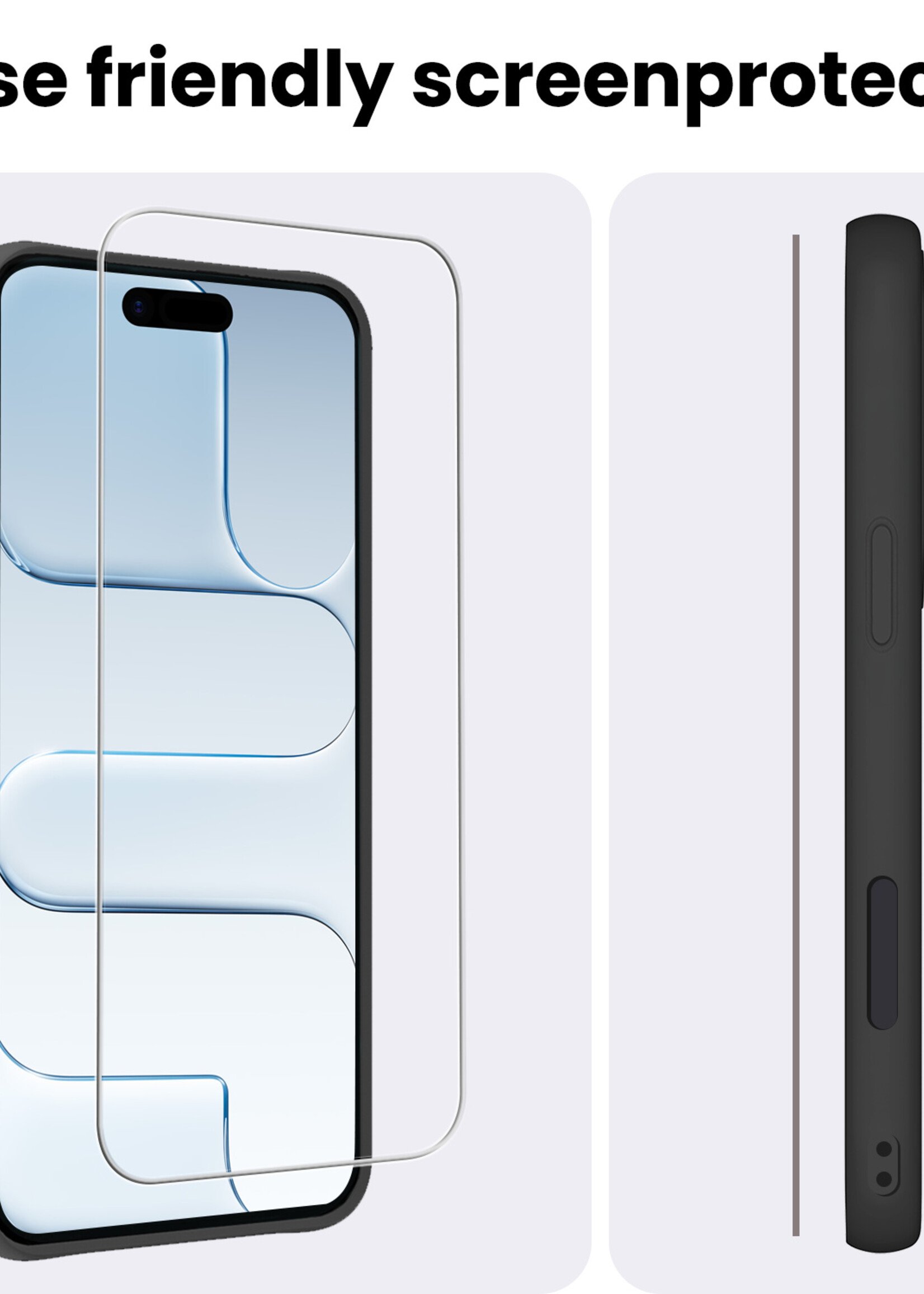 BTH BTH iPhone Air Screenprotector Glas Met Dichte Notch - 2 PACK