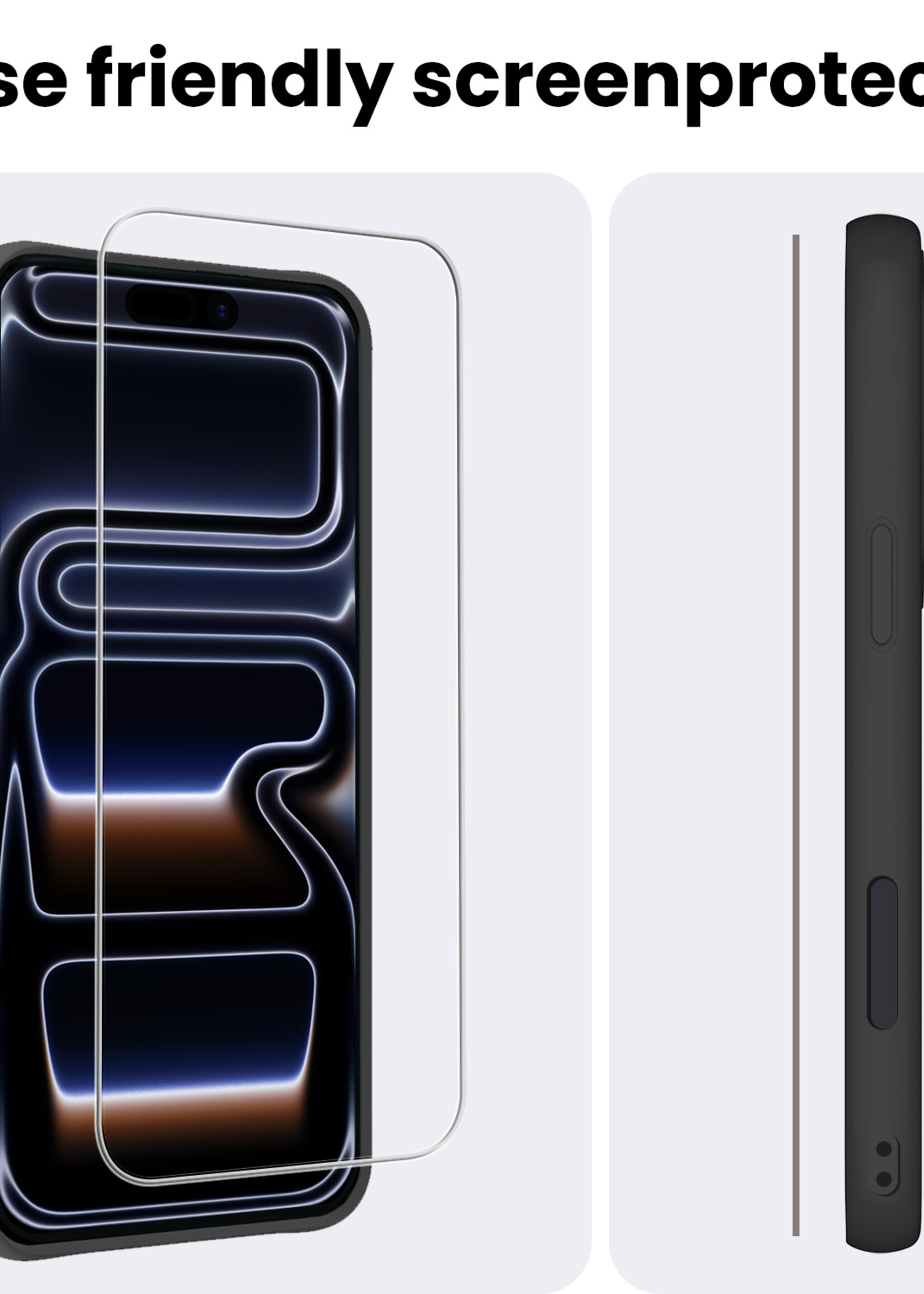 BTH BTH iPhone 17 Pro Screenprotector Glas Met Dichte Notch - 2 PACK