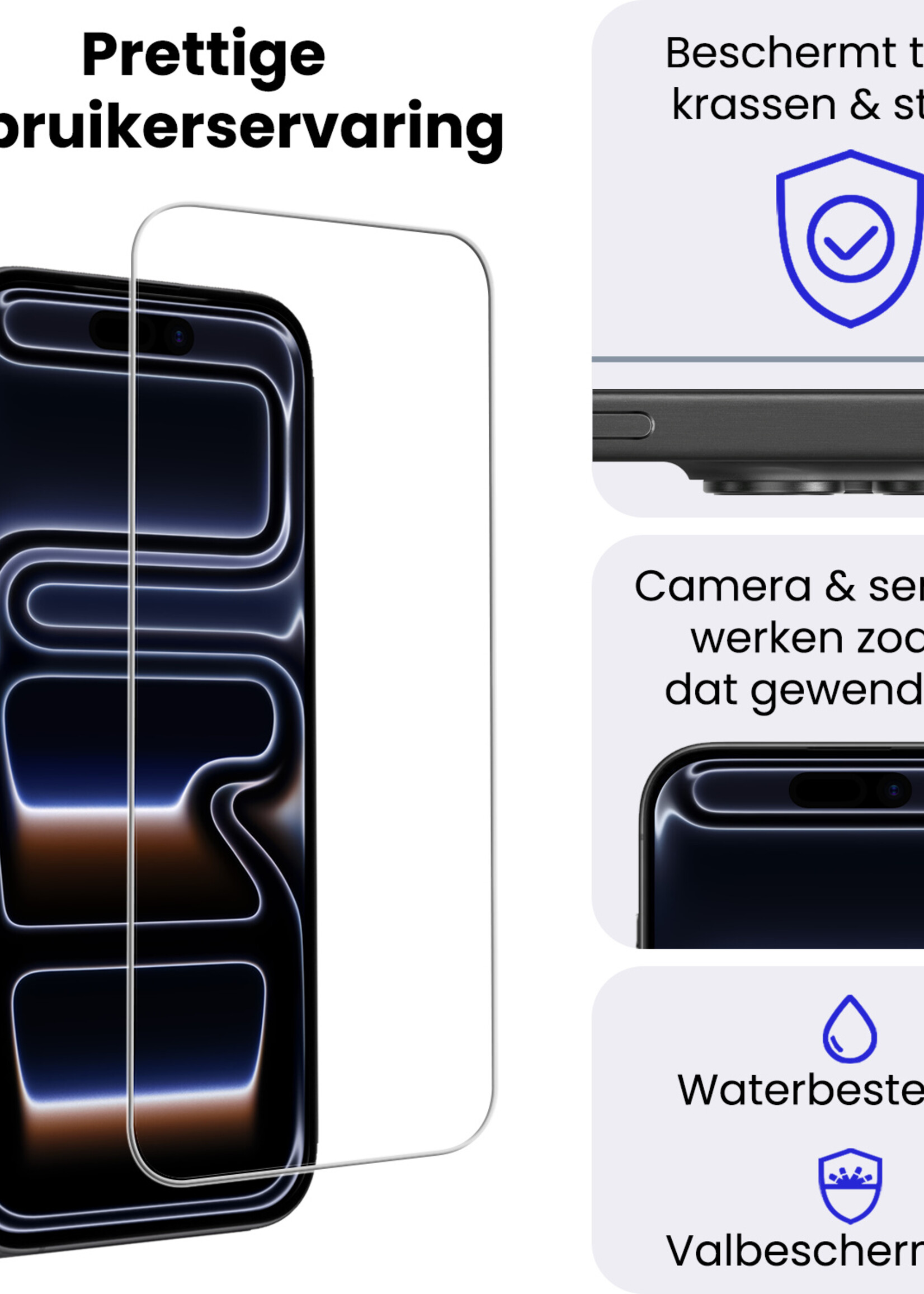 BTH BTH iPhone 17 Pro Max Screenprotector Glas Met Dichte Notch - 2 PACK