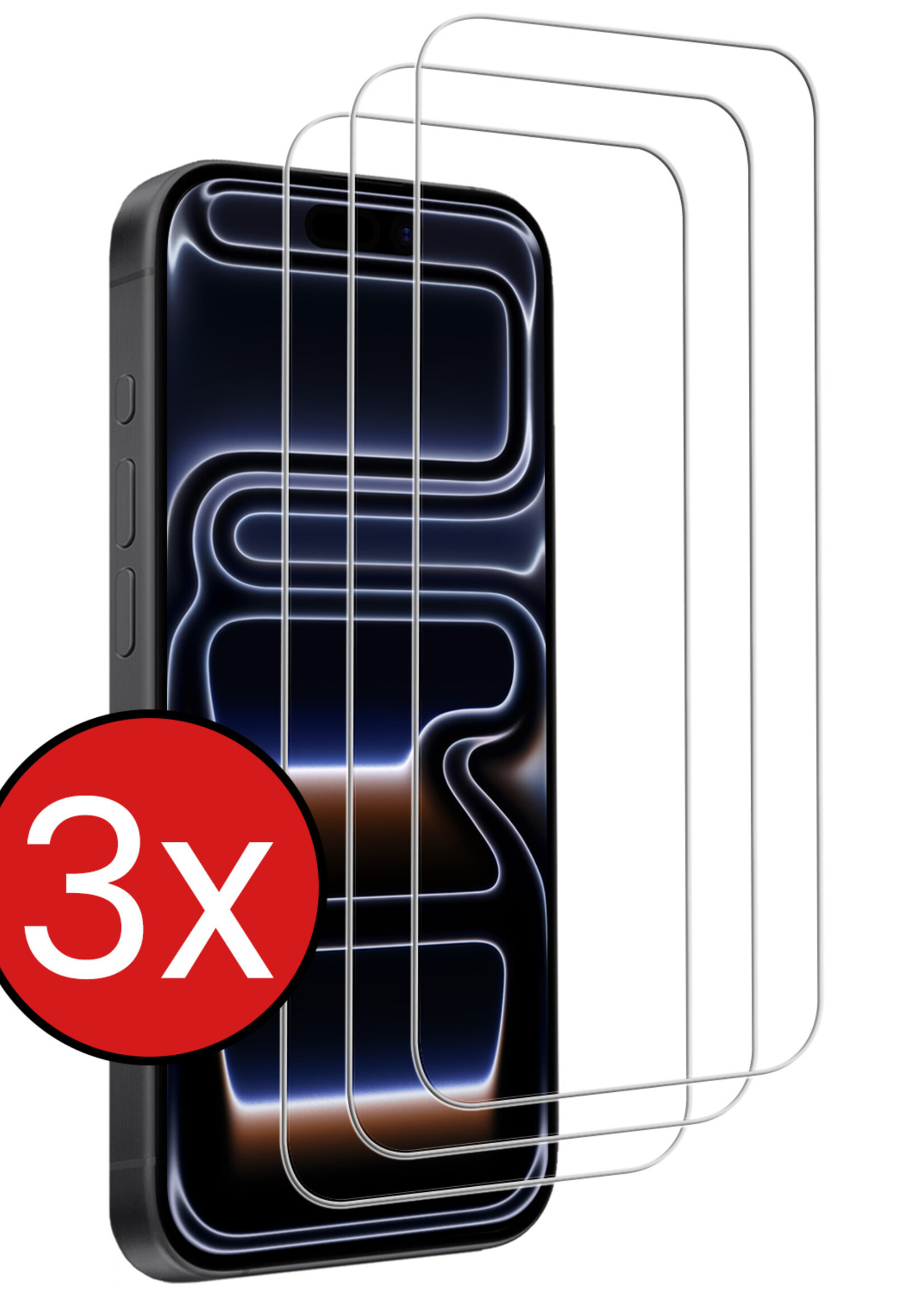 BTH BTH iPhone 17 Pro Max Screenprotector Glas Met Dichte Notch - 3 PACK