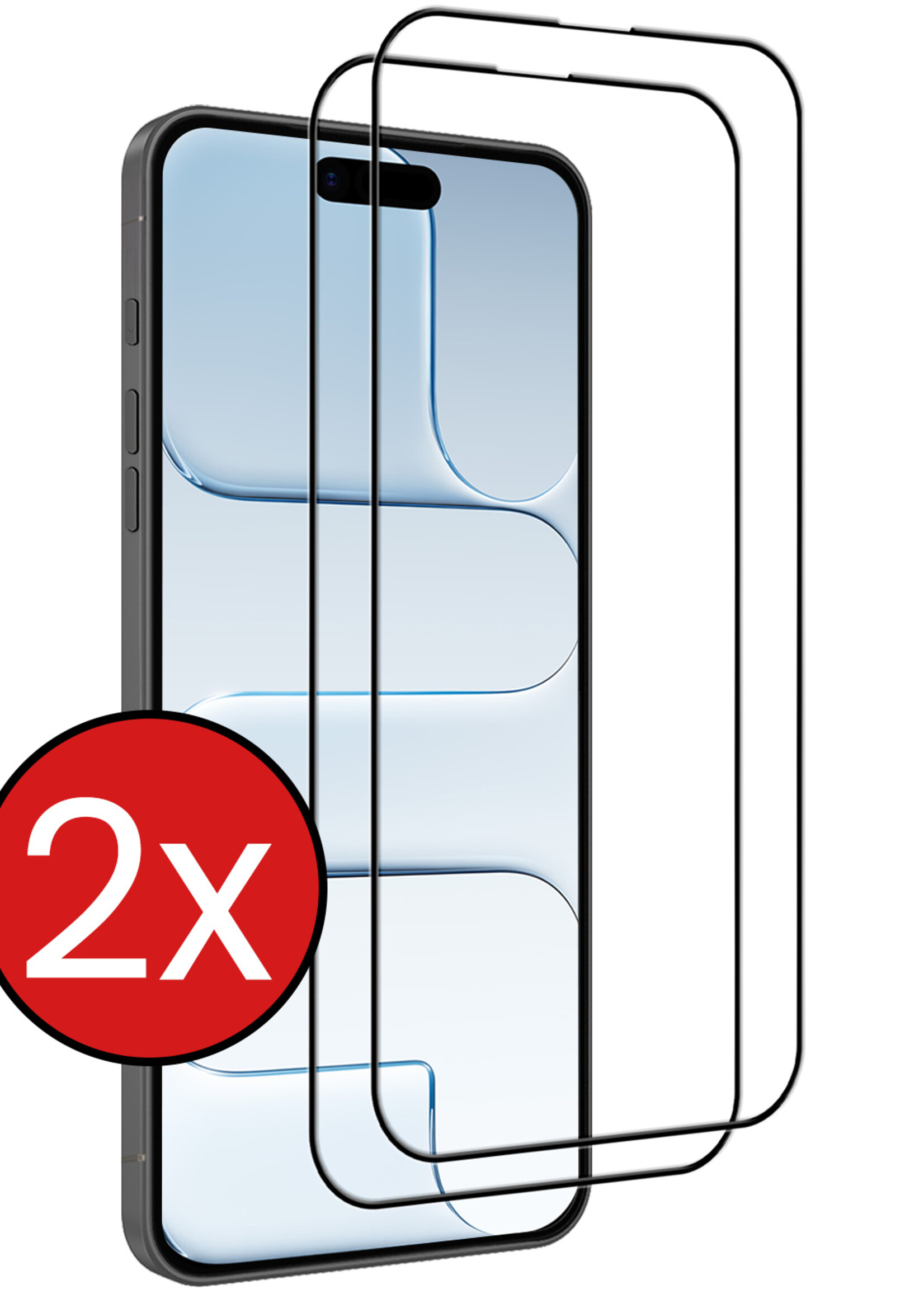 BTH BTH iPhone Air Screenprotector Glas Full Cover 2D - 2 PACK