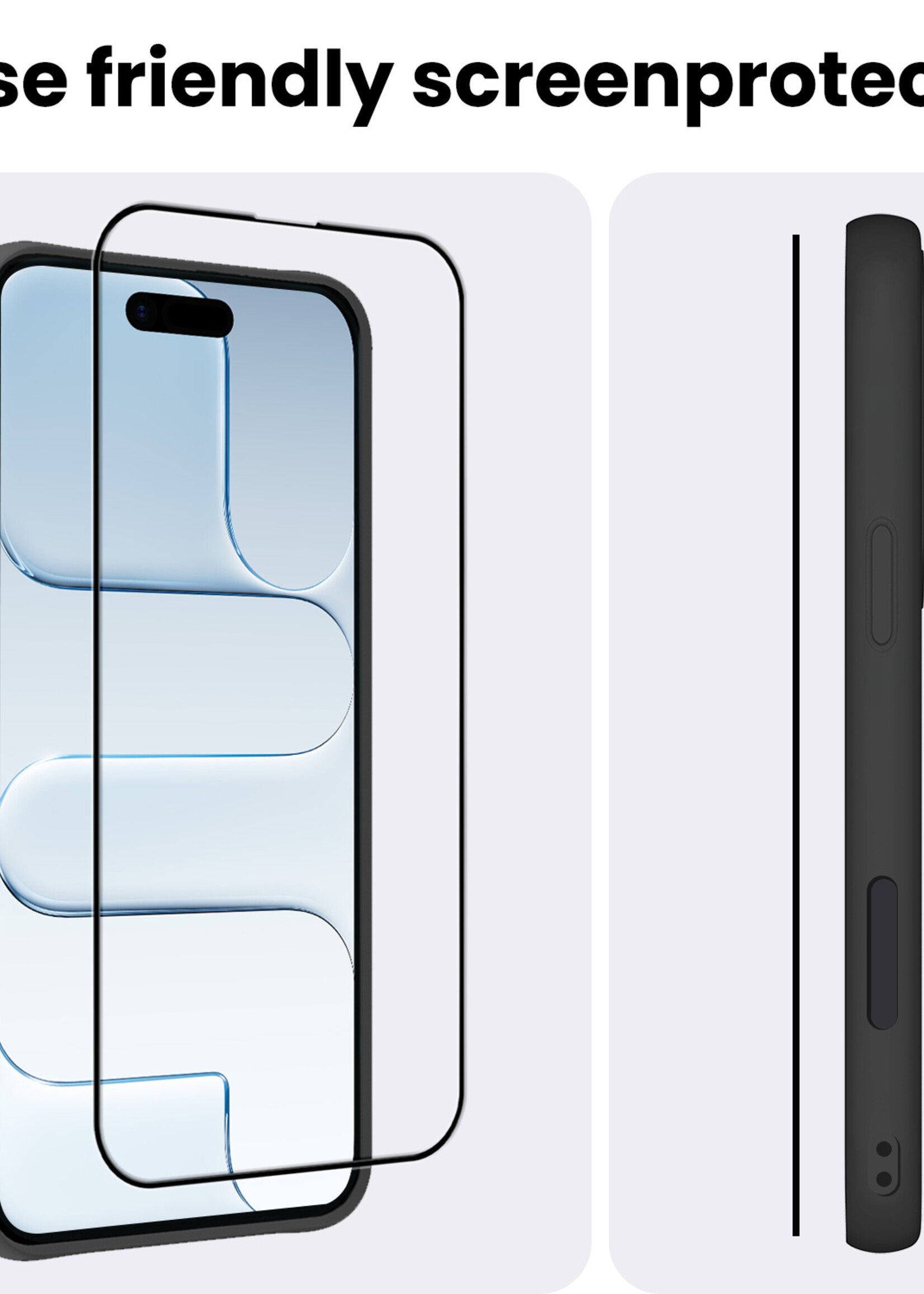 BTH BTH iPhone Air Screenprotector Glas Full Cover 2D - 2 PACK