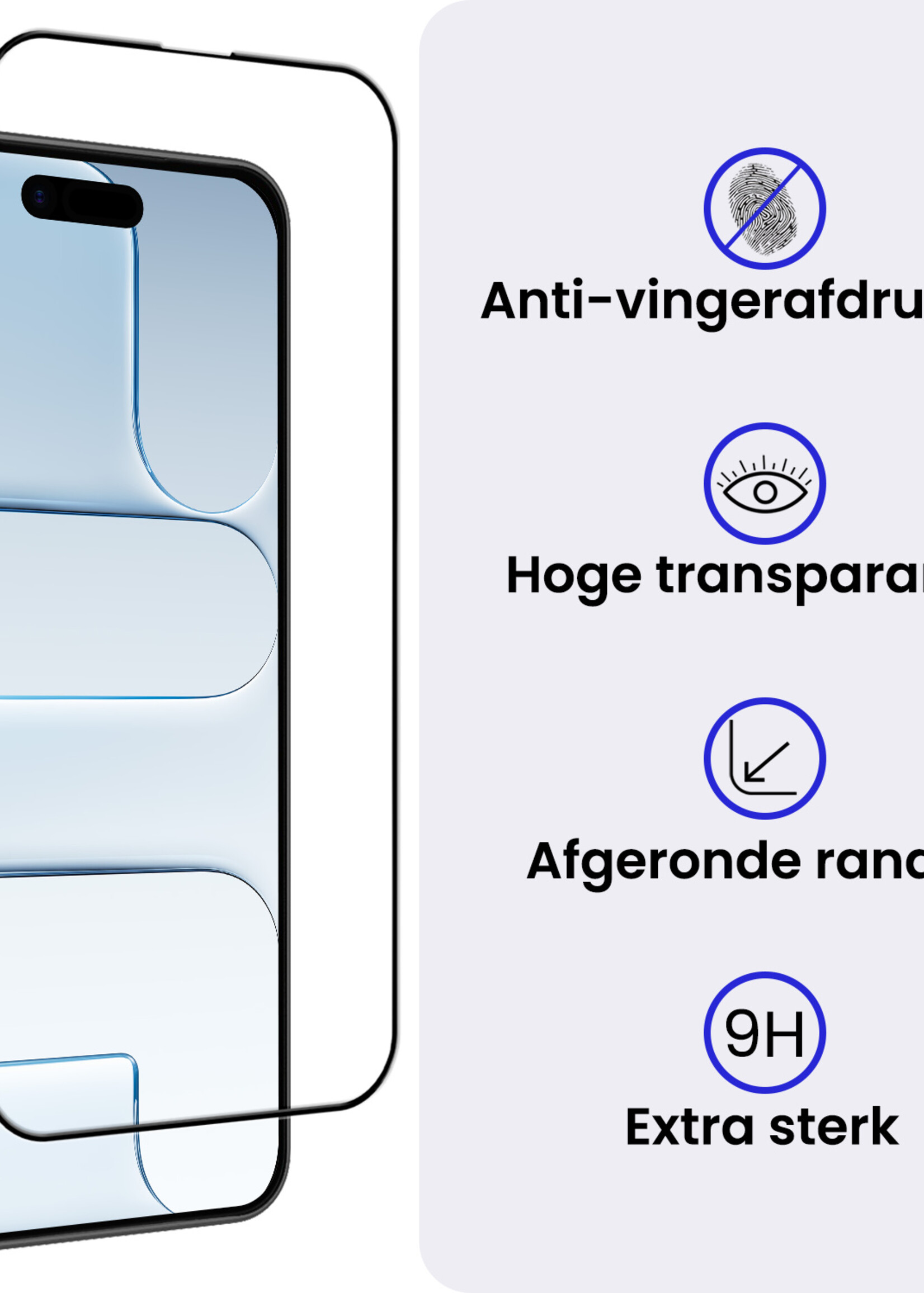 BTH BTH iPhone Air Screenprotector Glas Full Cover 2D - 3 PACK