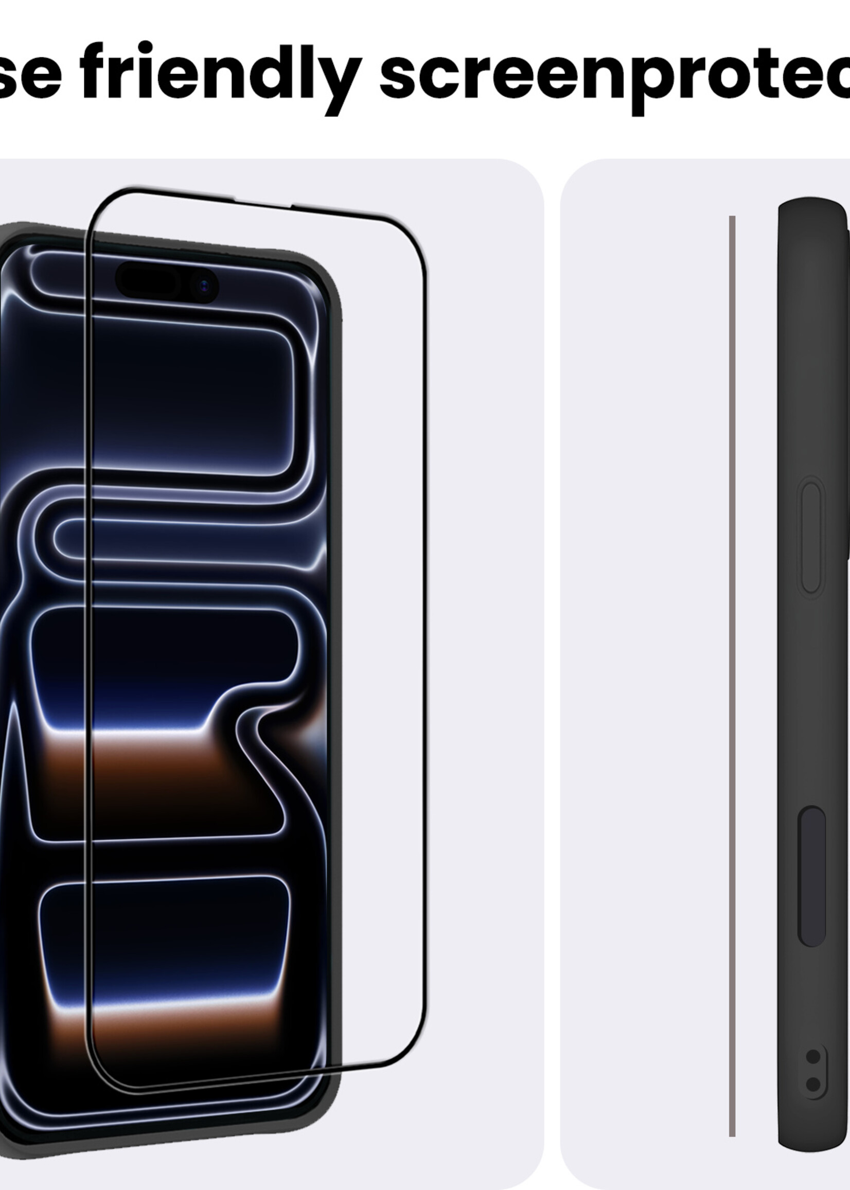 BTH BTH iPhone 17 Pro Screenprotector Glas Full Cover 2D - 2 PACK