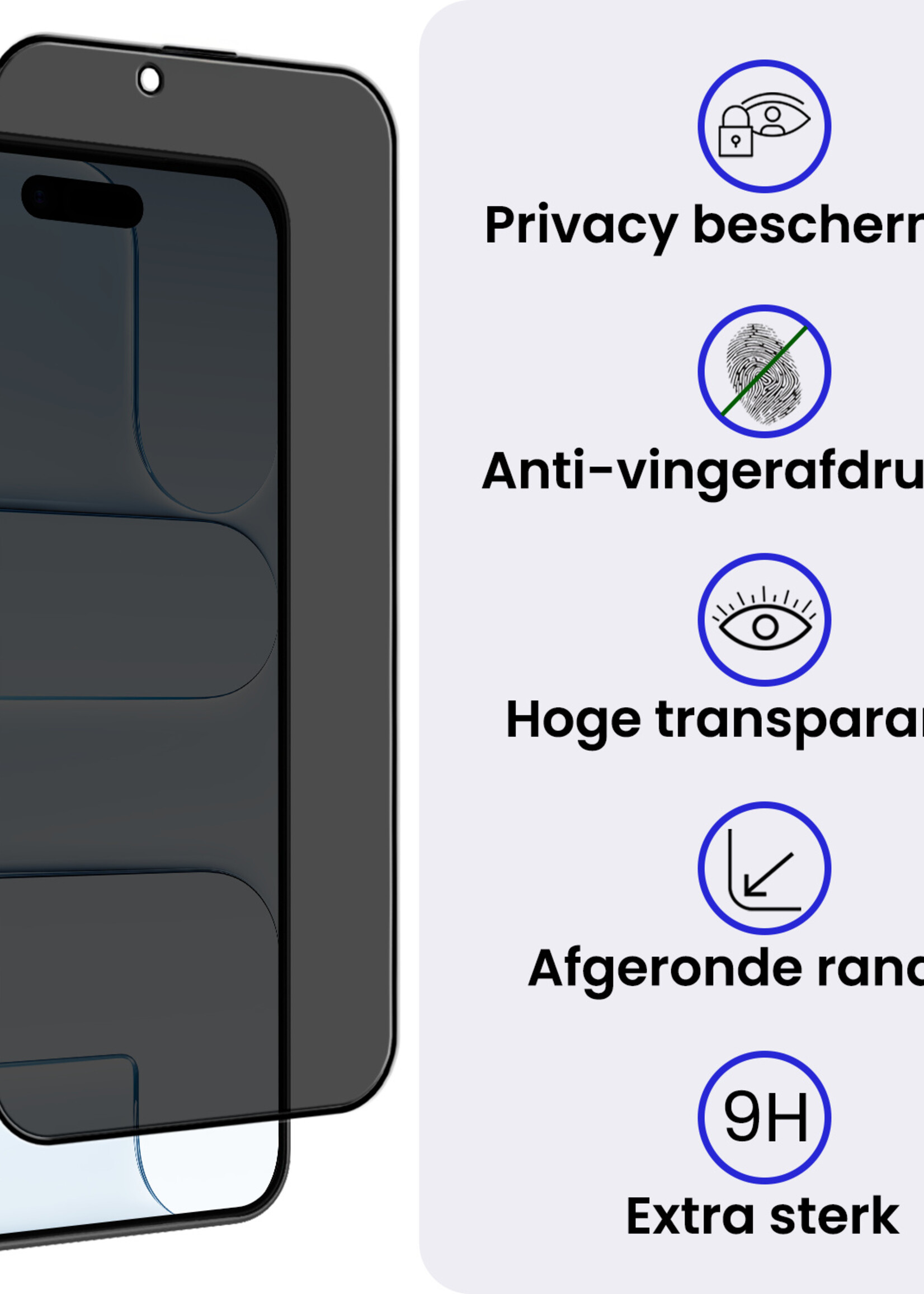 BTH BTH iPhone Air Screenprotector Glas Privacy - 2 PACK