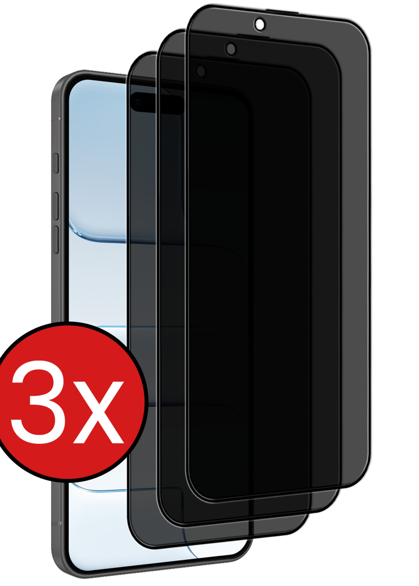 BTH BTH iPhone Air Screenprotector Glas Privacy - 3 PACK