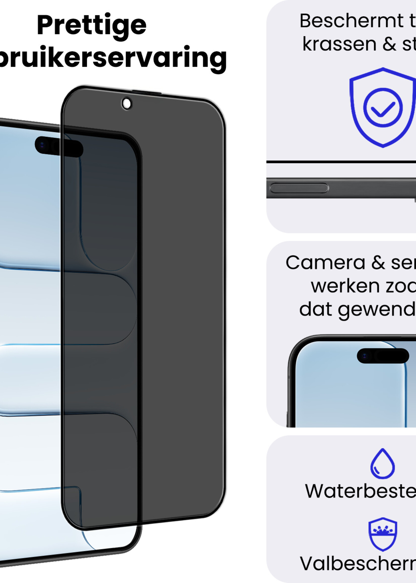 BTH BTH iPhone Air Screenprotector Glas Privacy - 3 PACK