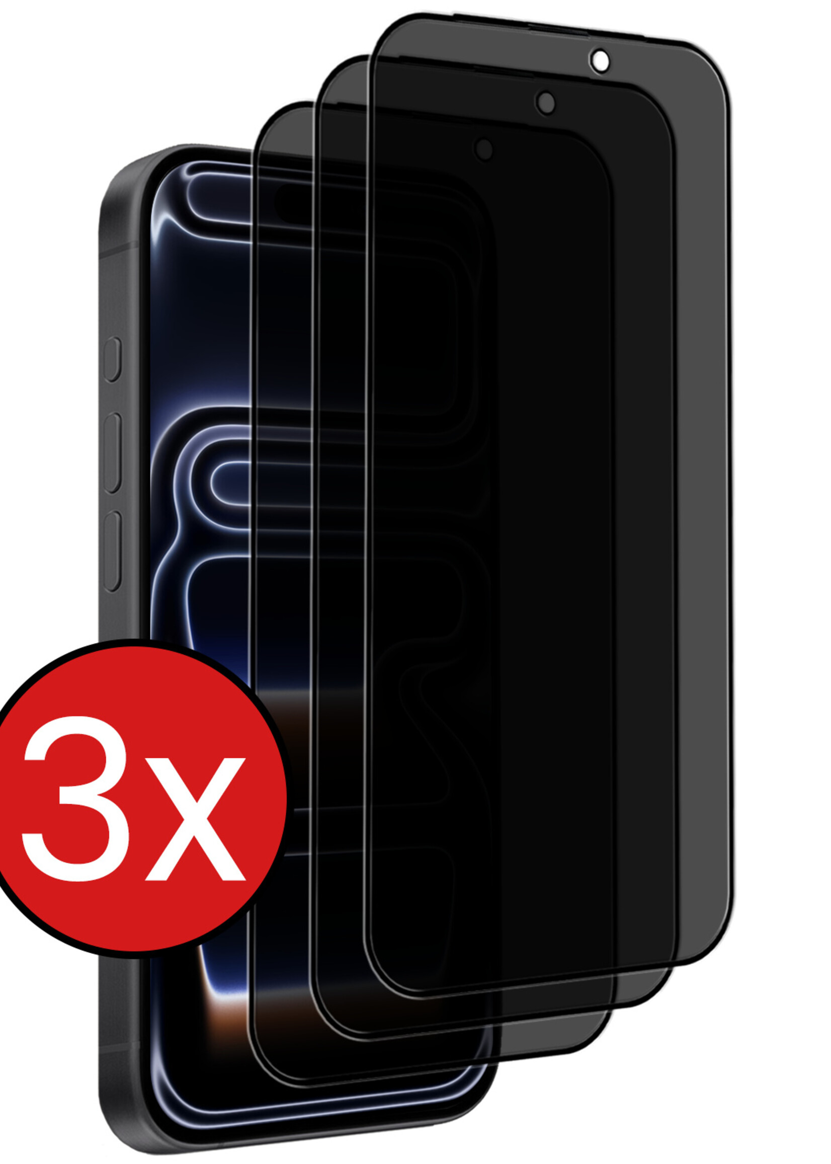 BTH BTH iPhone 17 Pro Max Screenprotector Glas Privacy - 3 PACK