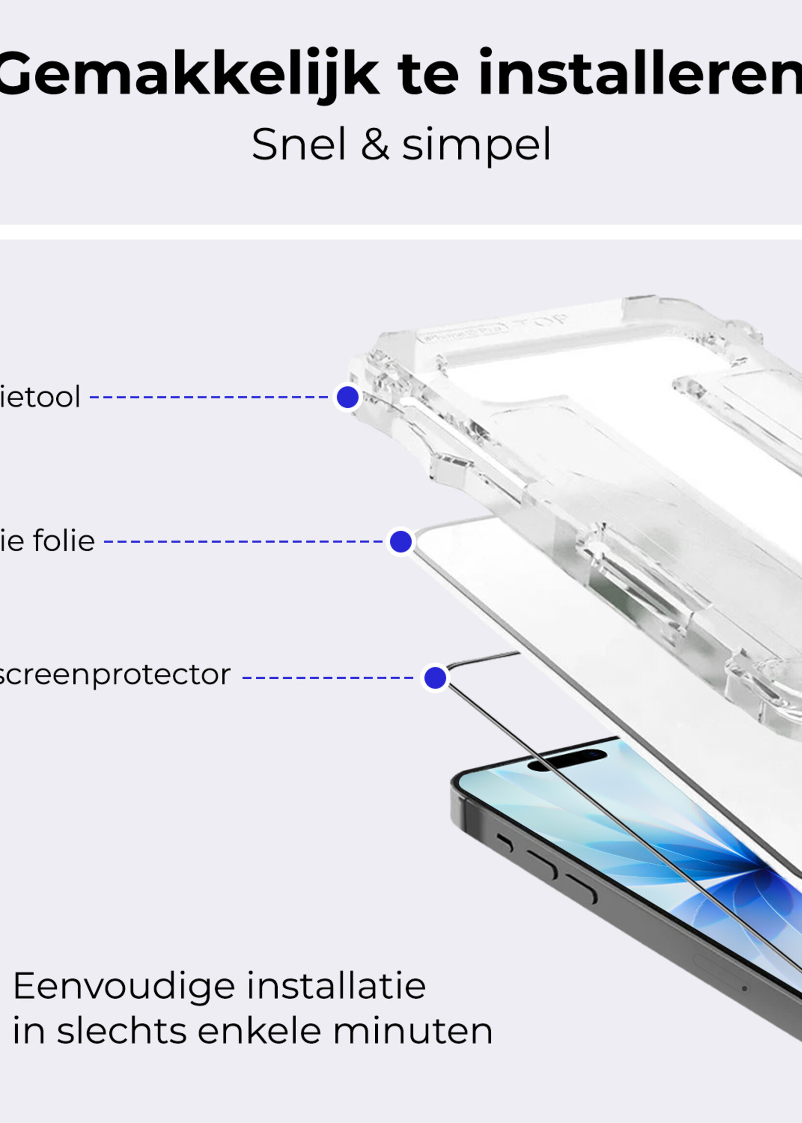 BTH BTH iPhone 17 Hybrid Screenprotector - 2 PACK