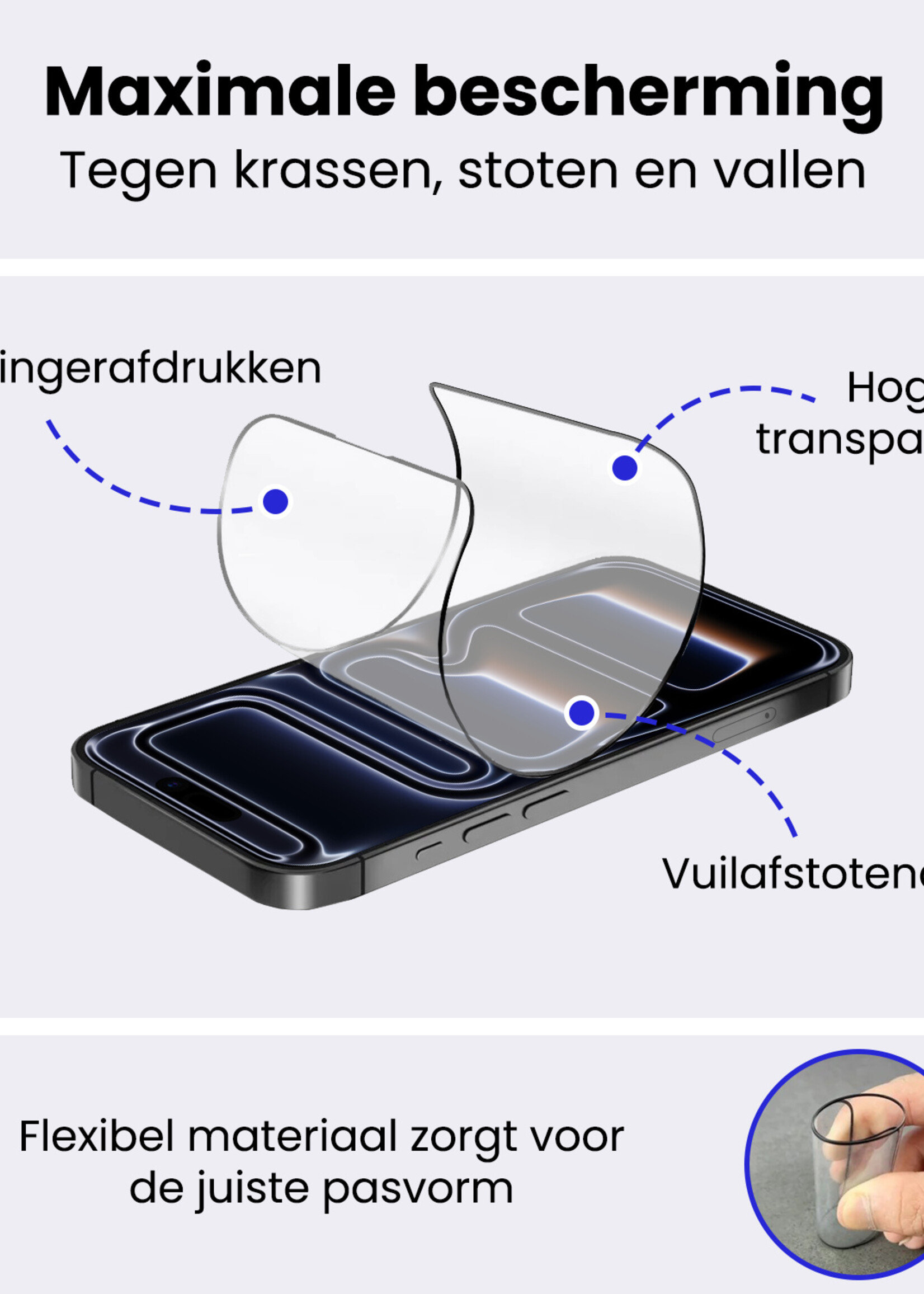 BTH BTH iPhone 17 Pro Hybrid Screenprotector - 2 PACK