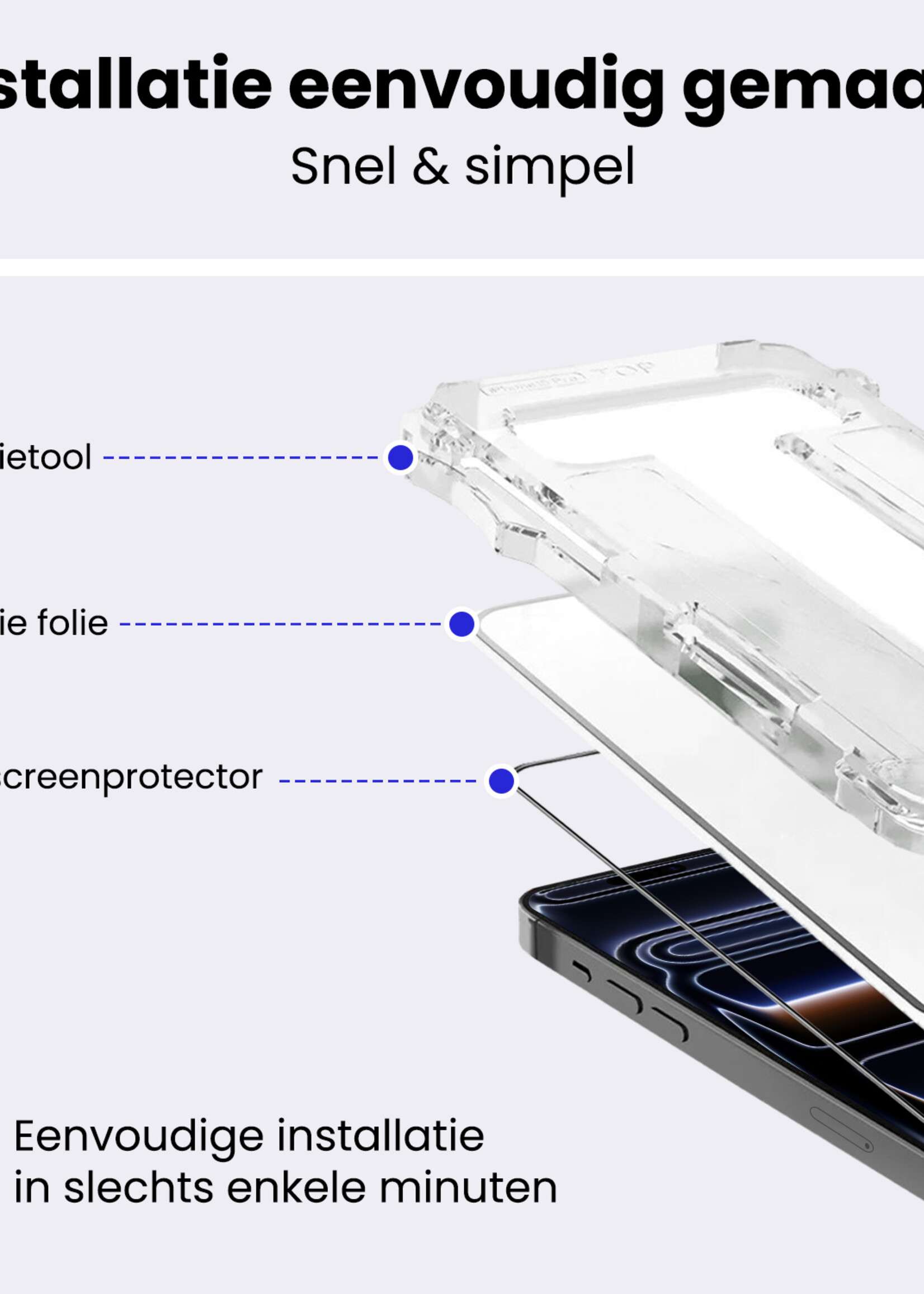 BTH BTH iPhone 17 Pro Hybrid Screenprotector - 3 PACK