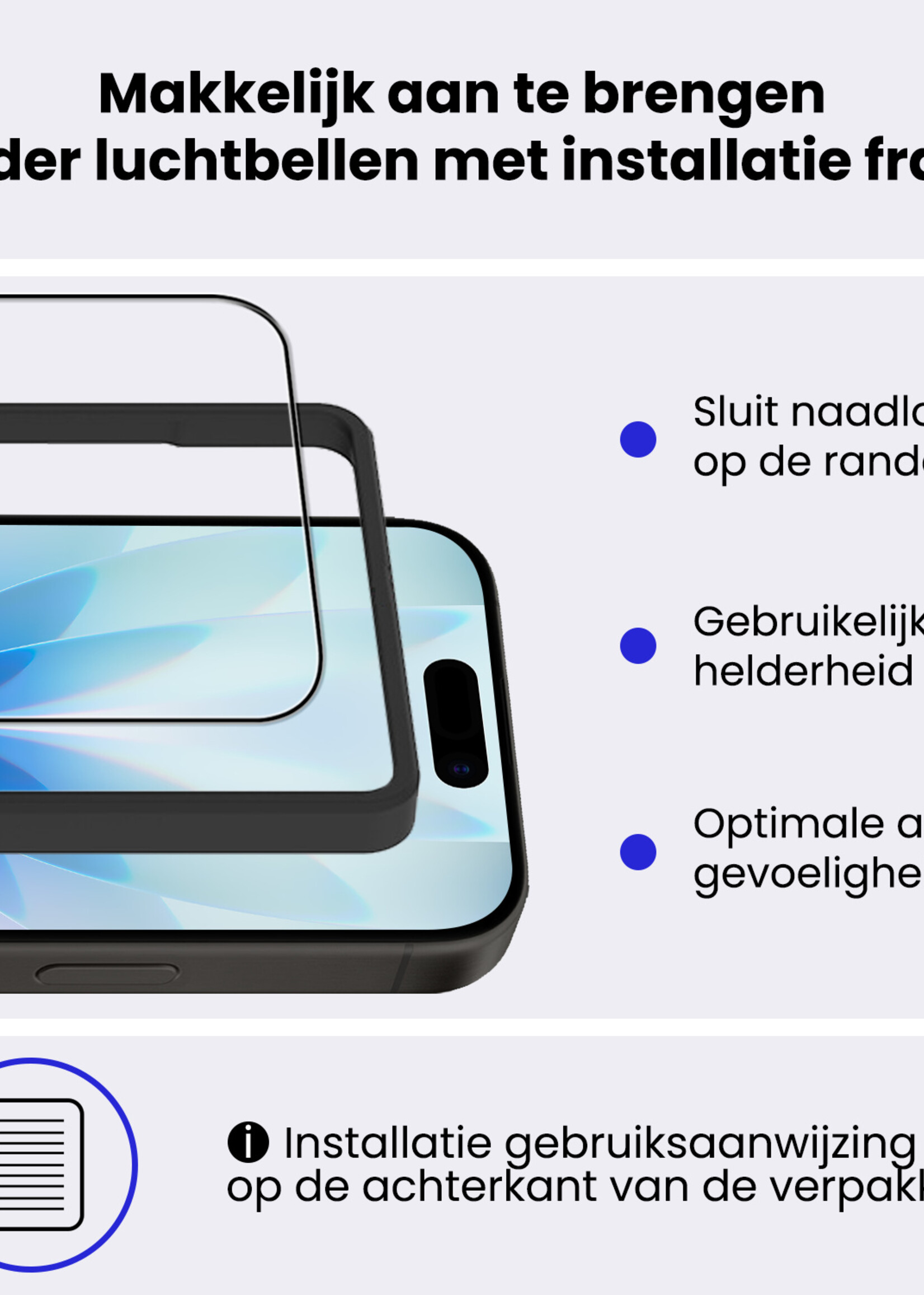 BTH BTH iPhone 17 Screenprotector Met Installatieframe - 2 PACK