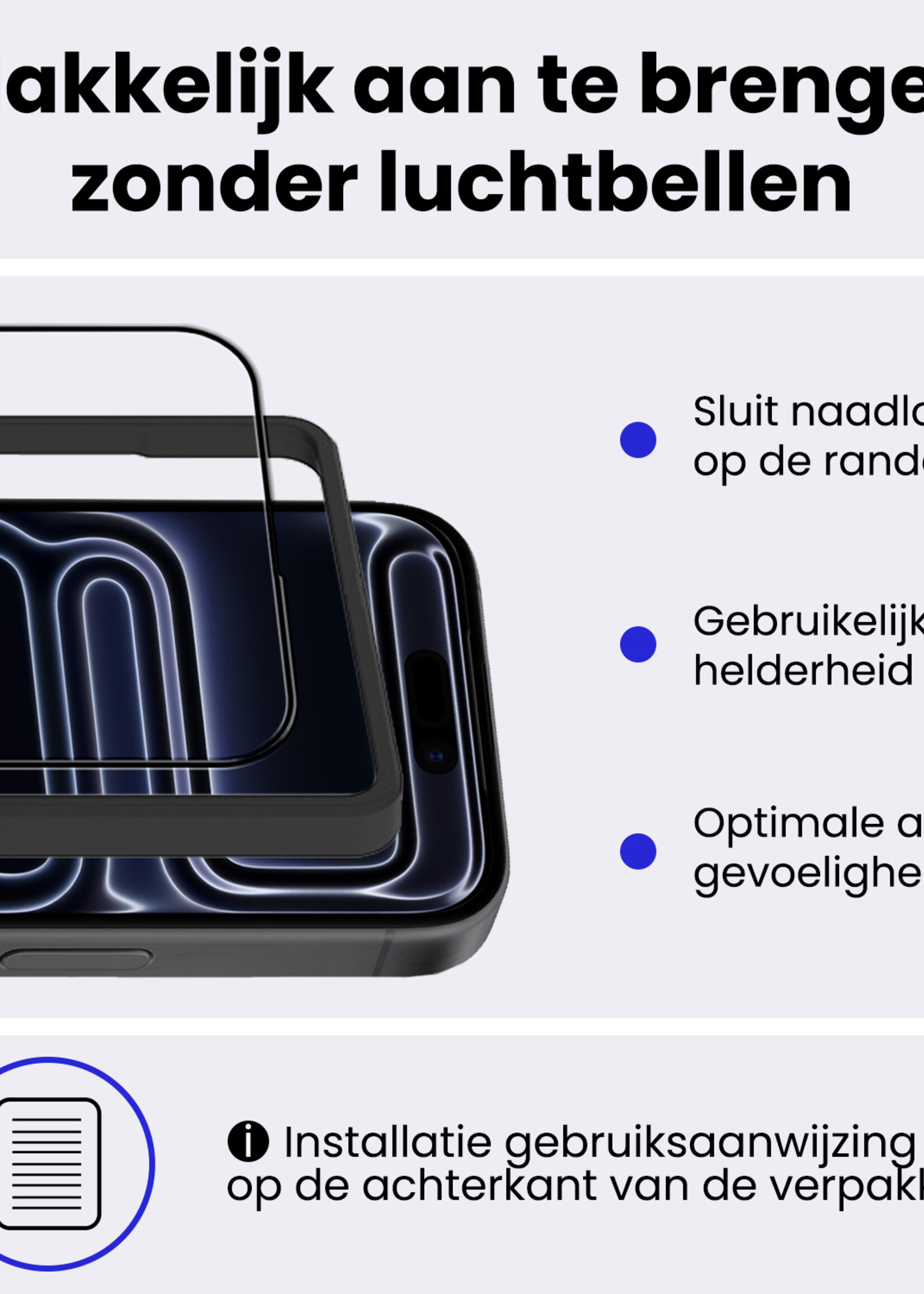 BTH BTH iPhone 17 Pro Screenprotector Met Installatieframe