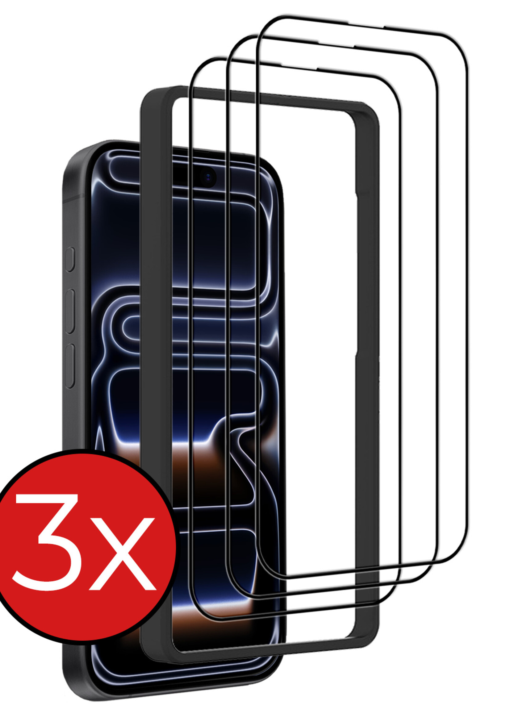BTH BTH iPhone 17 Pro Max Screenprotector Met Installatieframe - 3 PACK