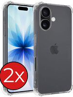 BTH BTH iPhone 17 Hoesje Shockproof - Transparant - 2 PACK