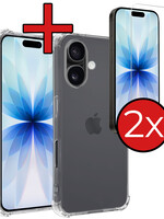 BTH BTH iPhone 17 Hoesje Shockproof Met 2x Screenprotector Met Dichte Notch