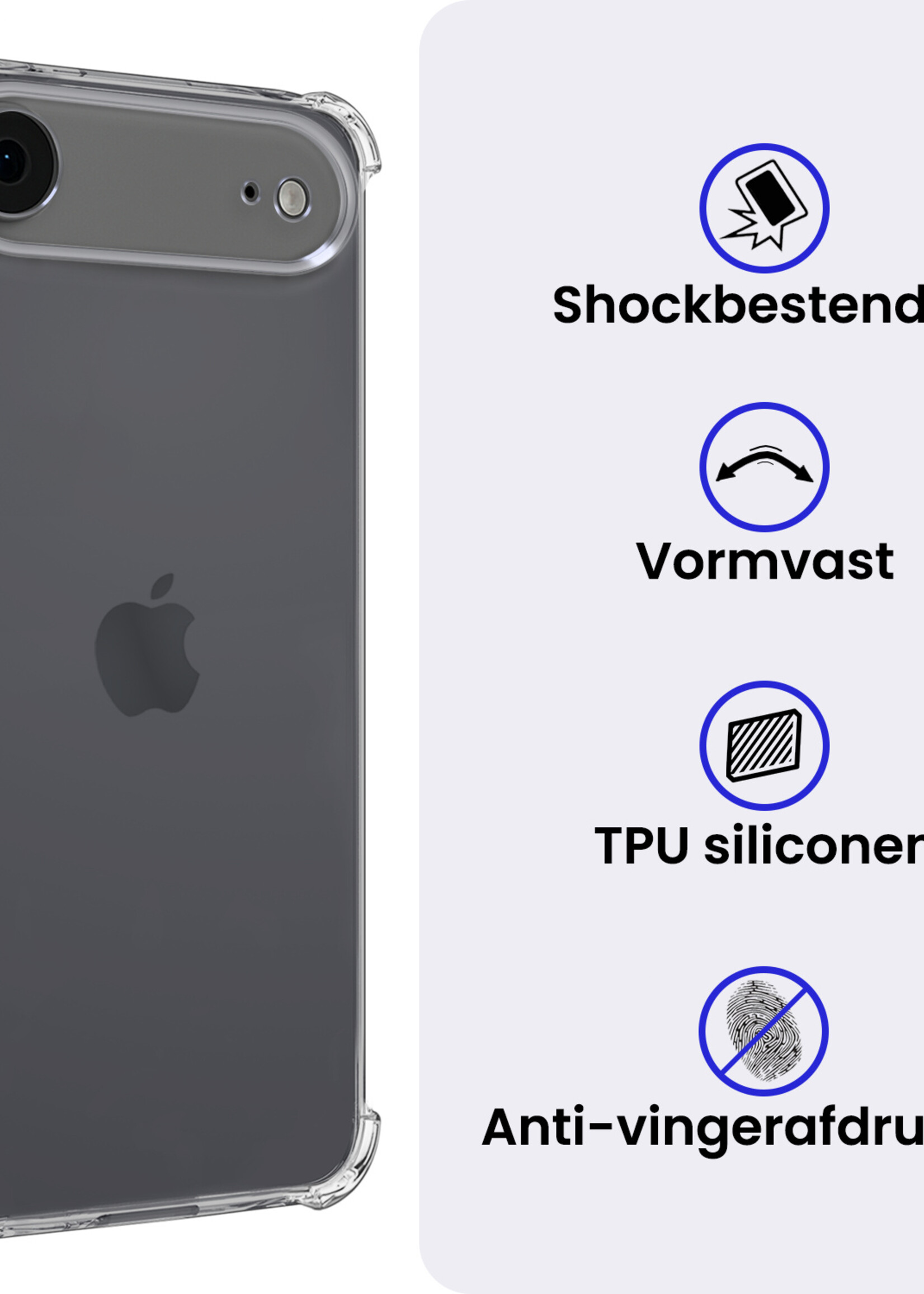 BTH BTH iPhone Air Hoesje Shockproof Met Screenprotector Met Dichte Notch
