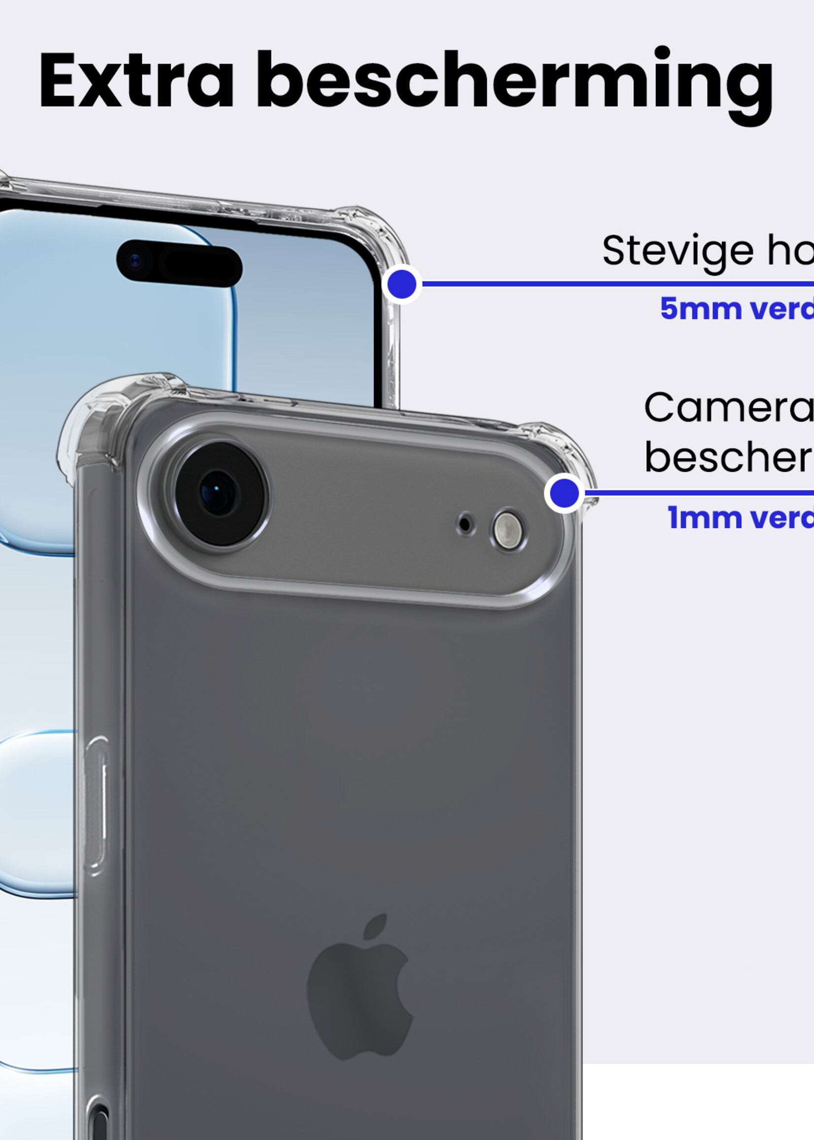 BTH BTH iPhone Air Hoesje Shockproof Met Screenprotector Met Dichte Notch