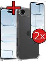 BTH BTH iPhone Air Hoesje Shockproof Met 2x Screenprotector Met Dichte Notch