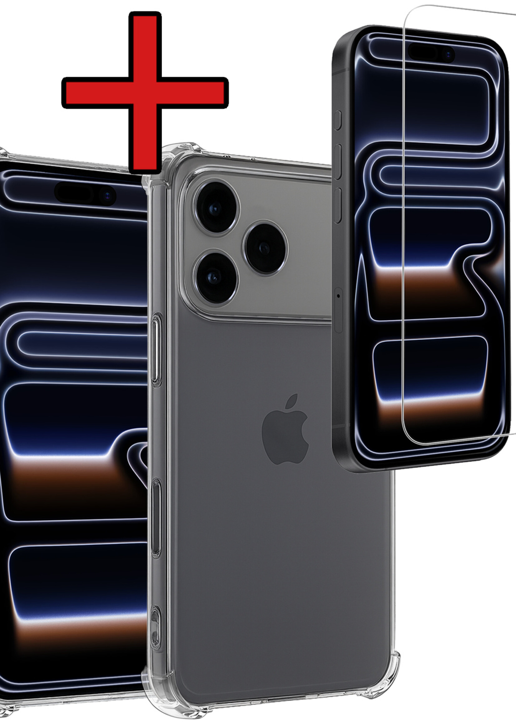 BTH BTH iPhone 17 Pro Max Hoesje Shockproof Met Screenprotector Met Dichte Notch