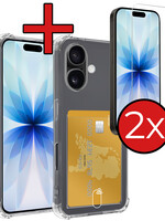 BTH BTH iPhone 17 Hoesje Pashouder Met Screenprotector