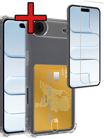 BTH BTH iPhone Air Hoesje Pashouder Met 2x Screenprotector